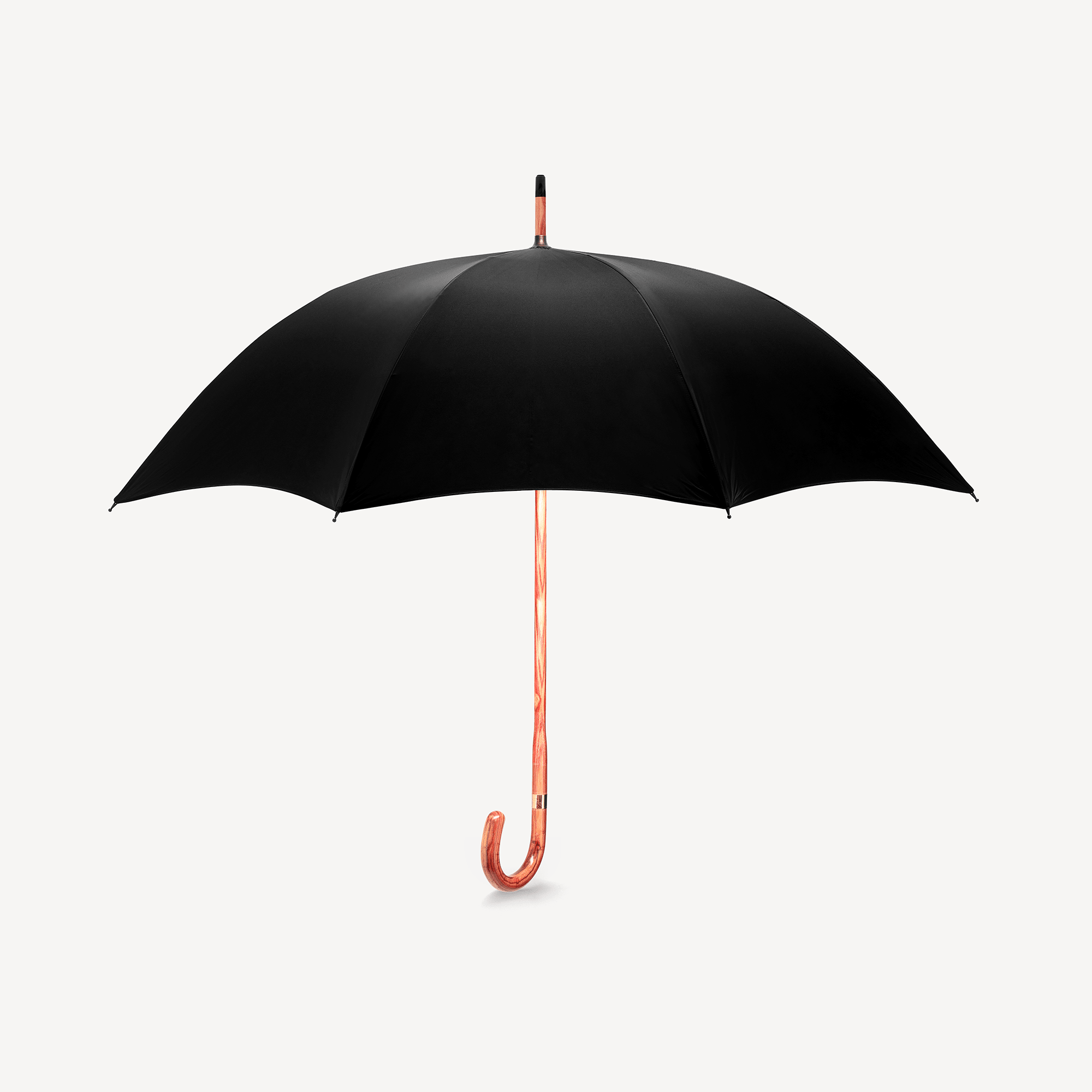 Tulipwood Umbrella - Black Silk - Swaine Group Ltd