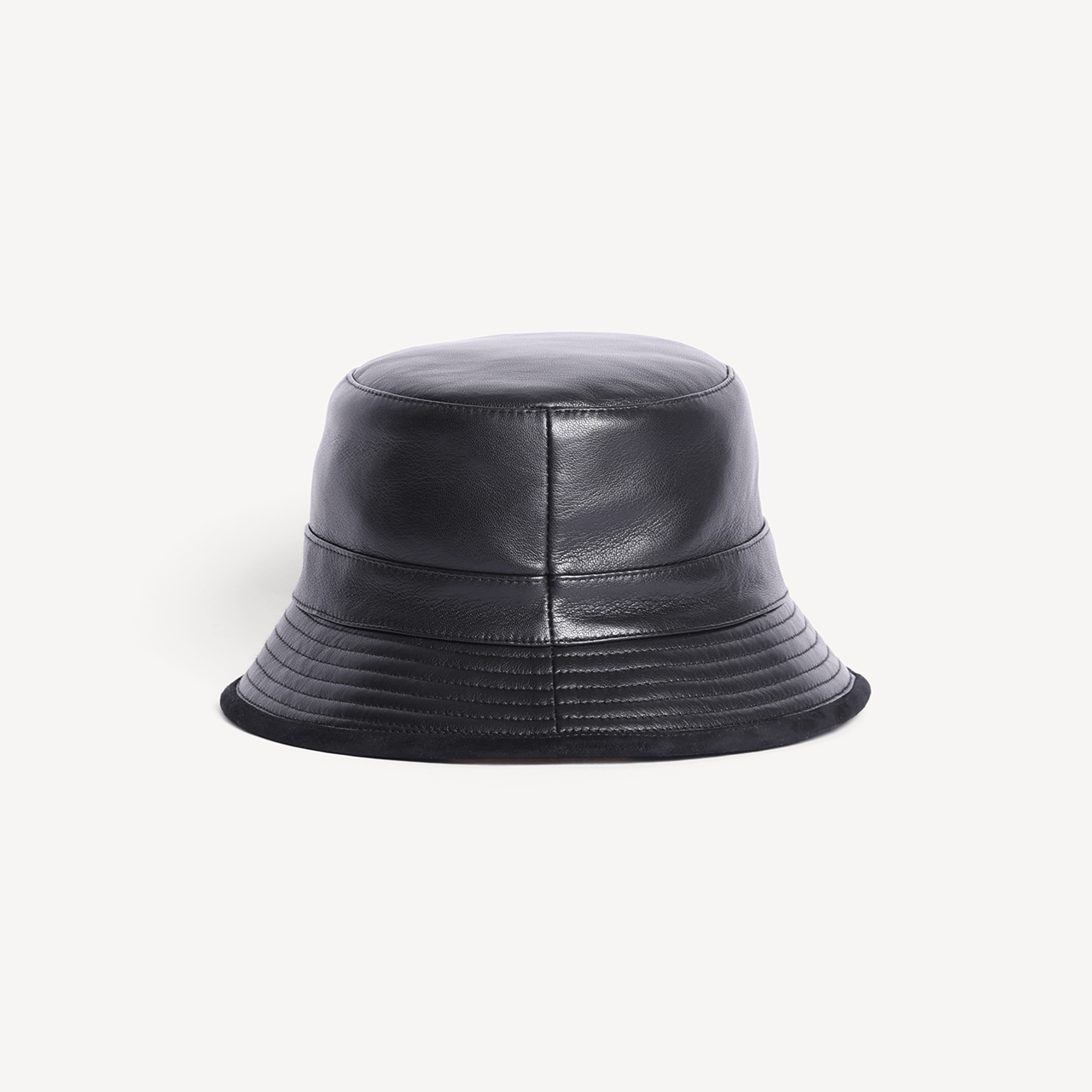 Bucket Hat - Black Leather - Swaine Group Ltd