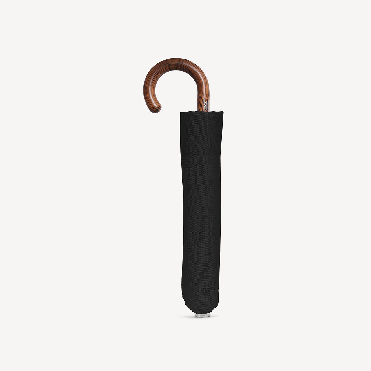 Collapsible Umbrella with Beechwood Handle - Black - Swaine Group Ltd