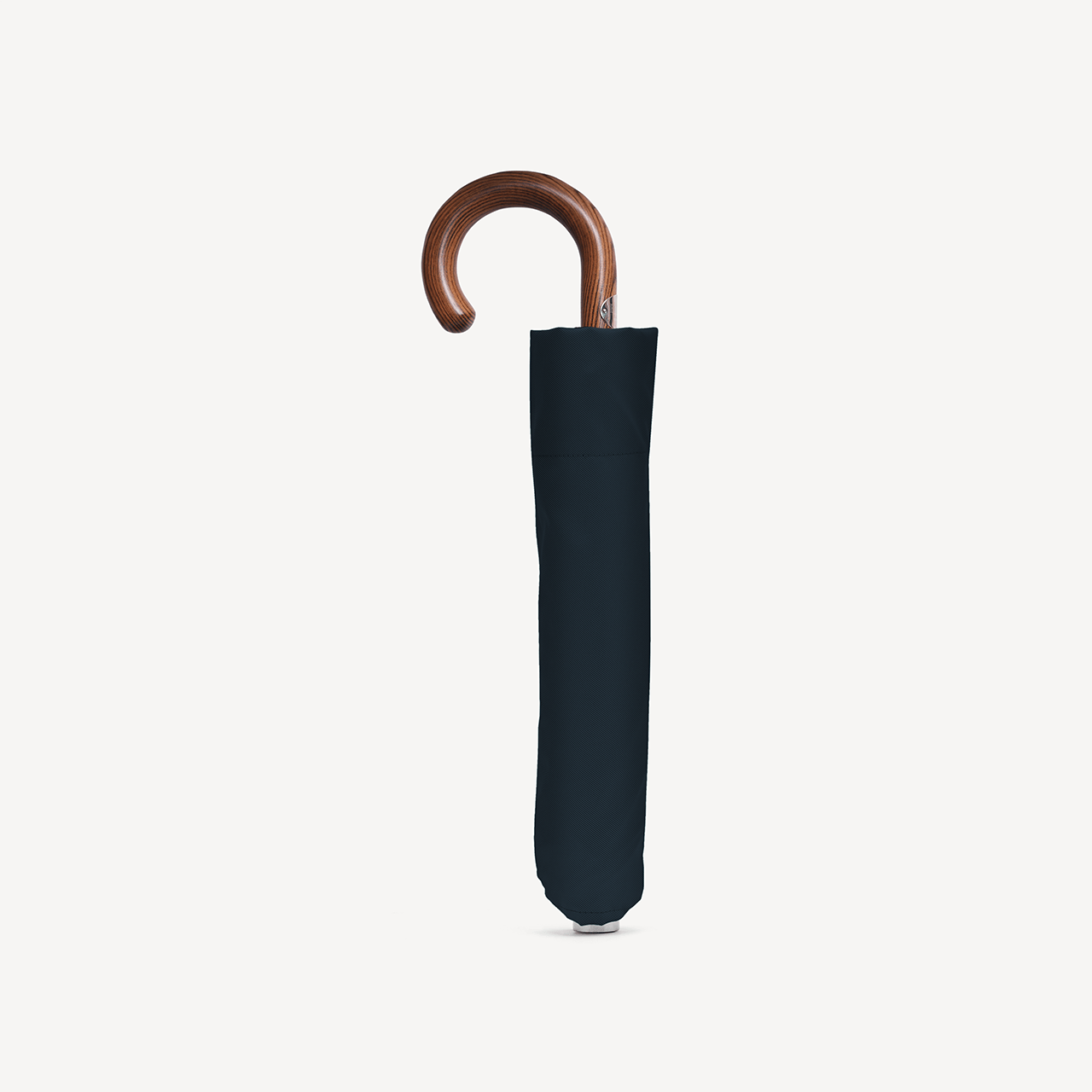 Collapsible Umbrella with Beechwood Handle - Navy - Swaine Group Ltd