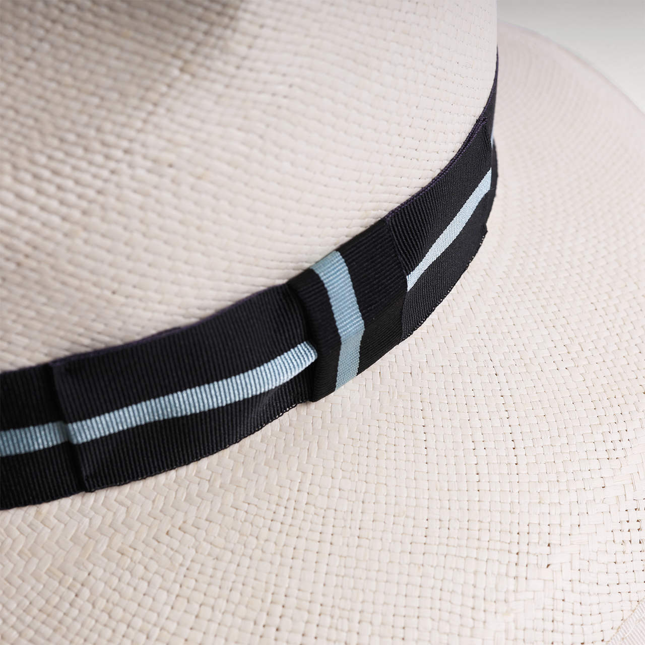 Esplanade Panama - Striped Navy & Light Blue Band
