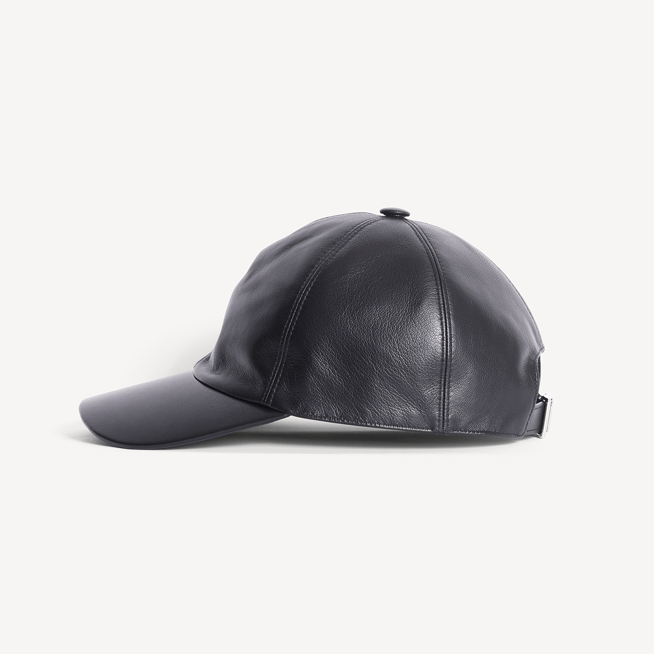 Baseball Cap - Black Leather - Swaine Group Ltd
