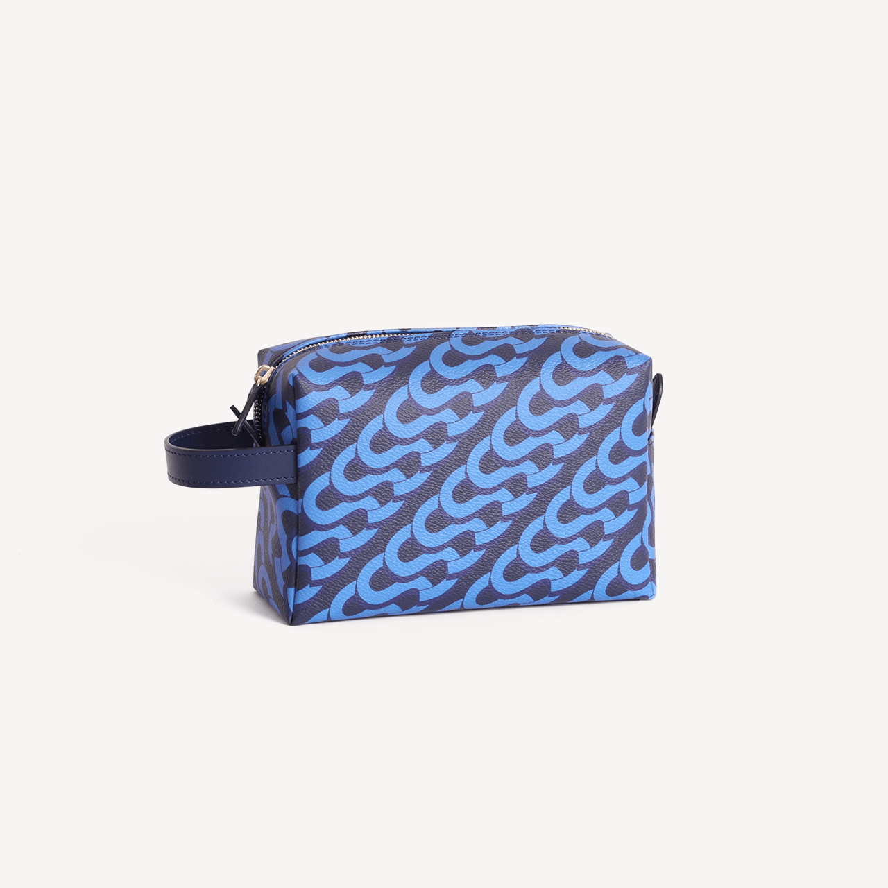 Washbag Medium Monogram Print - Blue - Swaine