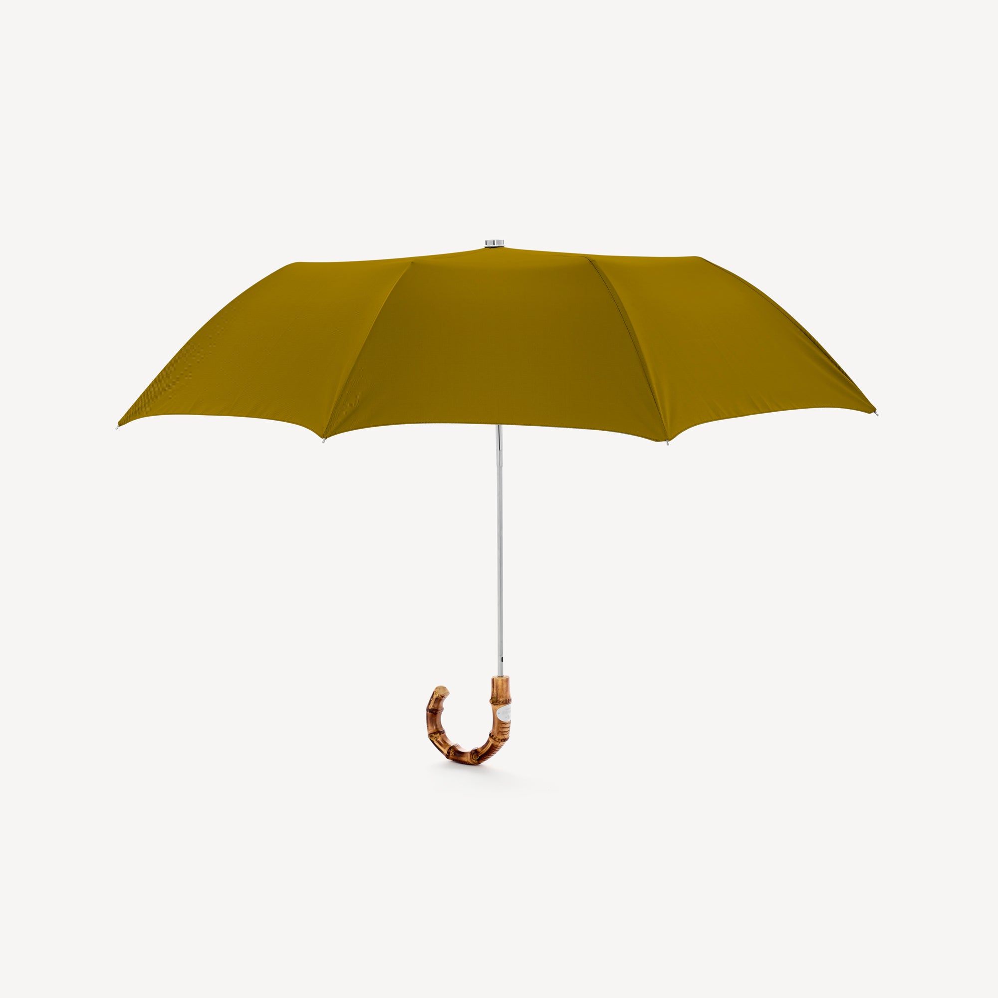Collapsible Umbrella with Whangee Handle - Pistachio - Swaine
