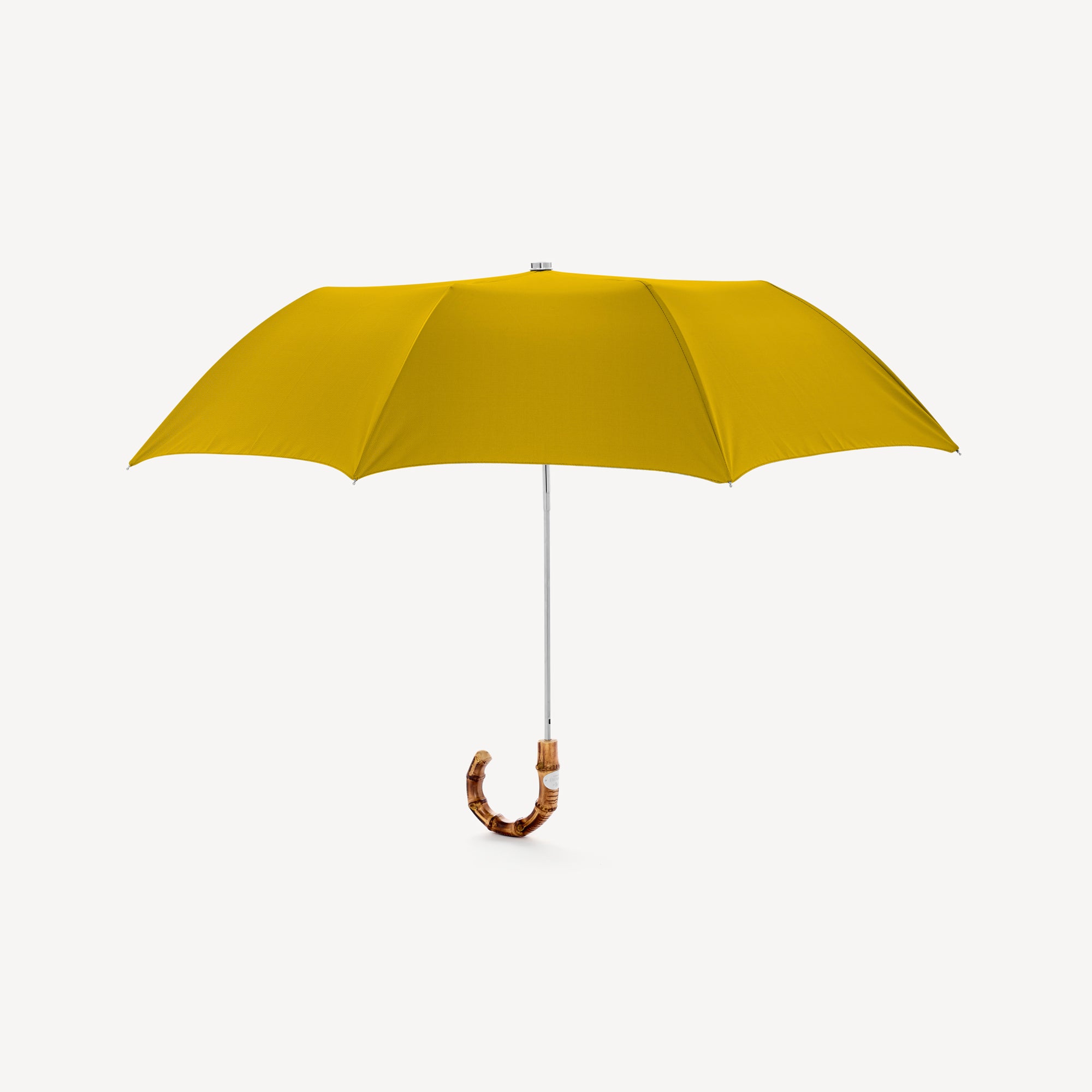 Collapsible Umbrella with Whangee Handle - Mustard - Swaine