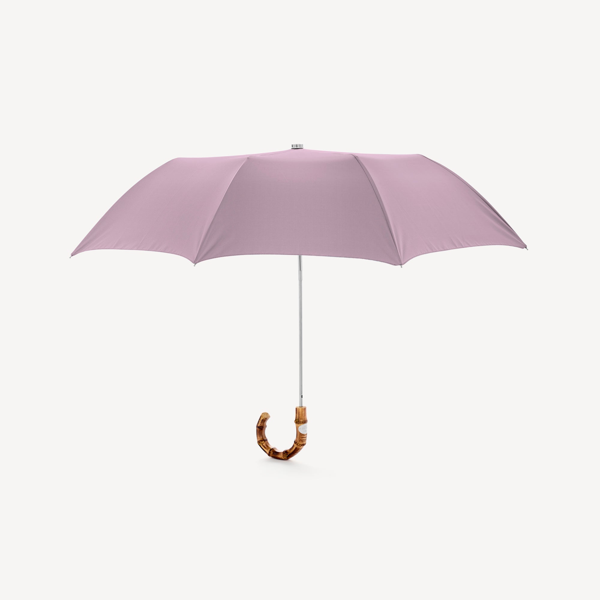 Collapsible Umbrella with Whangee Handle - Powder - Swaine