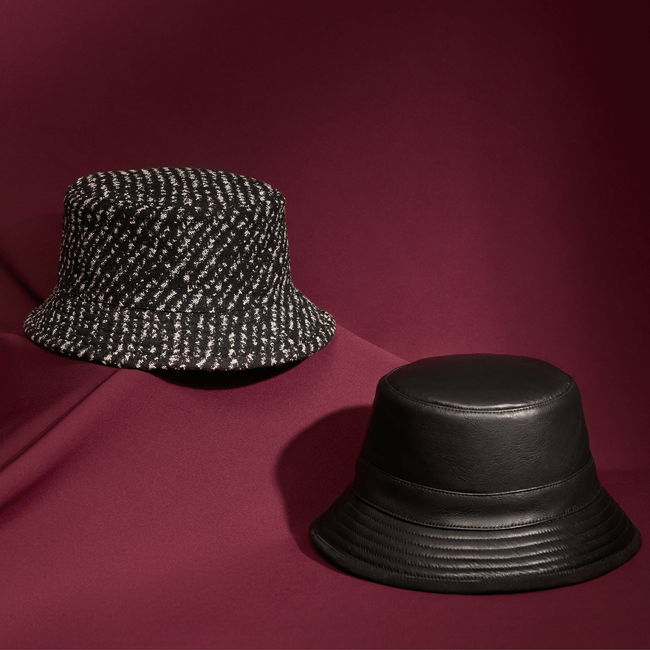 Bucket Hat - Black Leather - Swaine Group Ltd