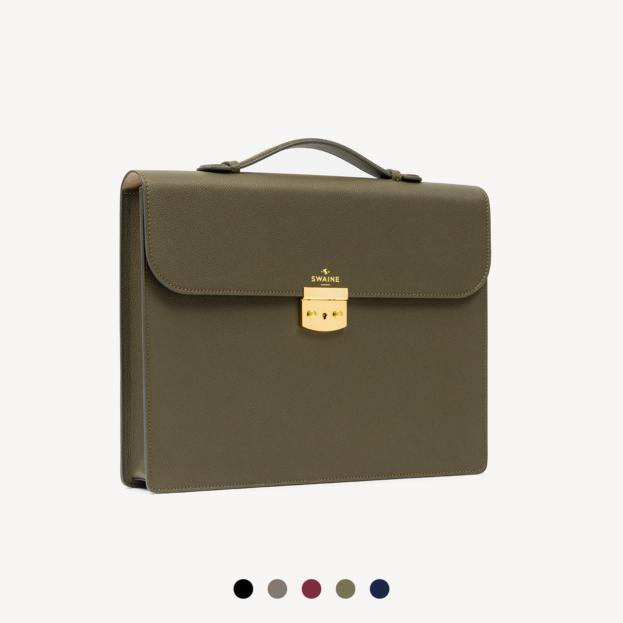 Louis Vuitton Olive Green Leather Robusto I Briefcase Louis