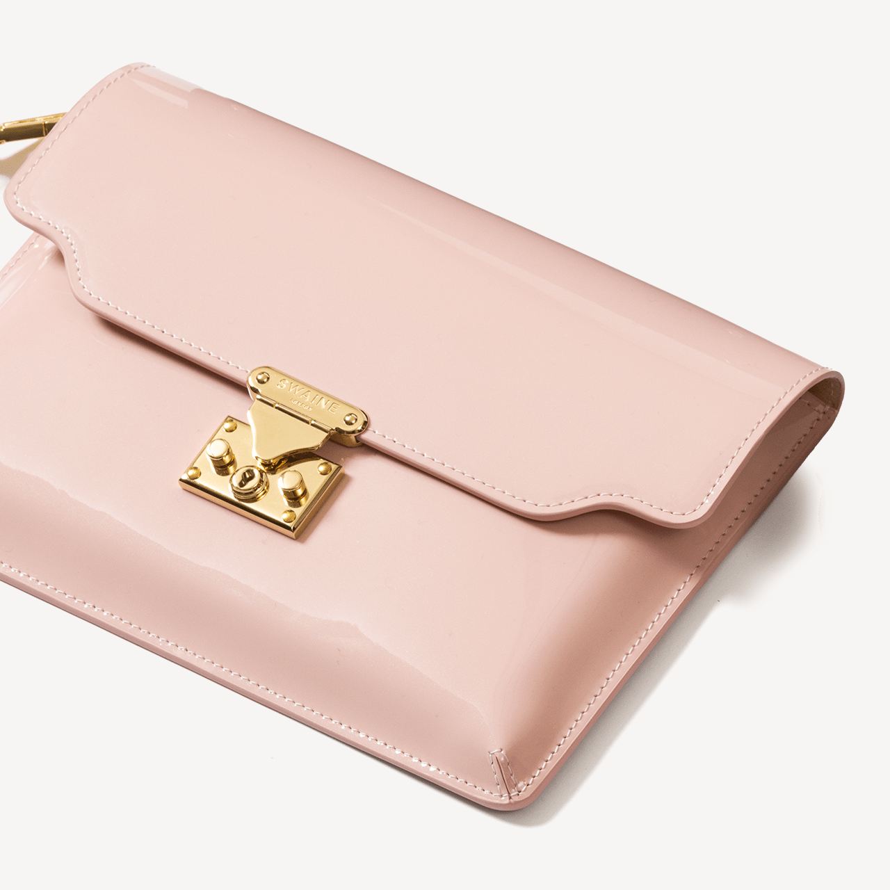 The Mini Pouch - Powder Pink Patent - Swaine Group Ltd