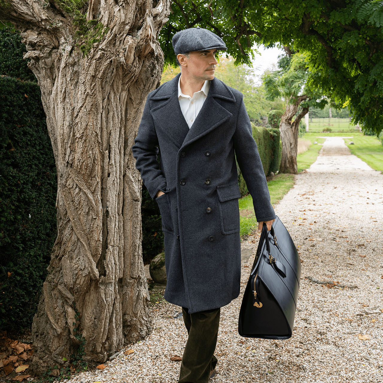 Newsboy Cap - Navy Herringbone - Swaine Group Ltd