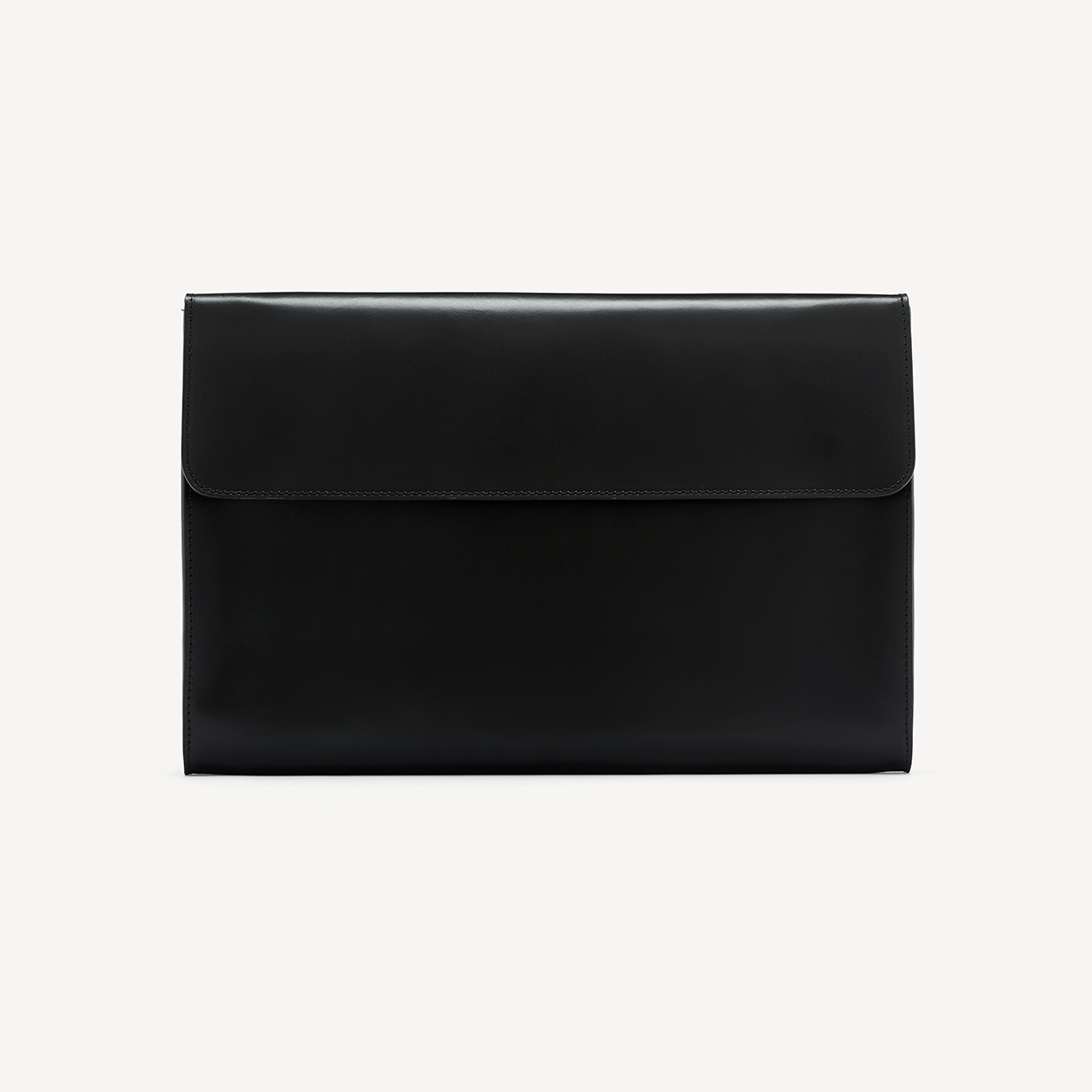 Eton Document Holder - Black with Red suede lining - Swaine