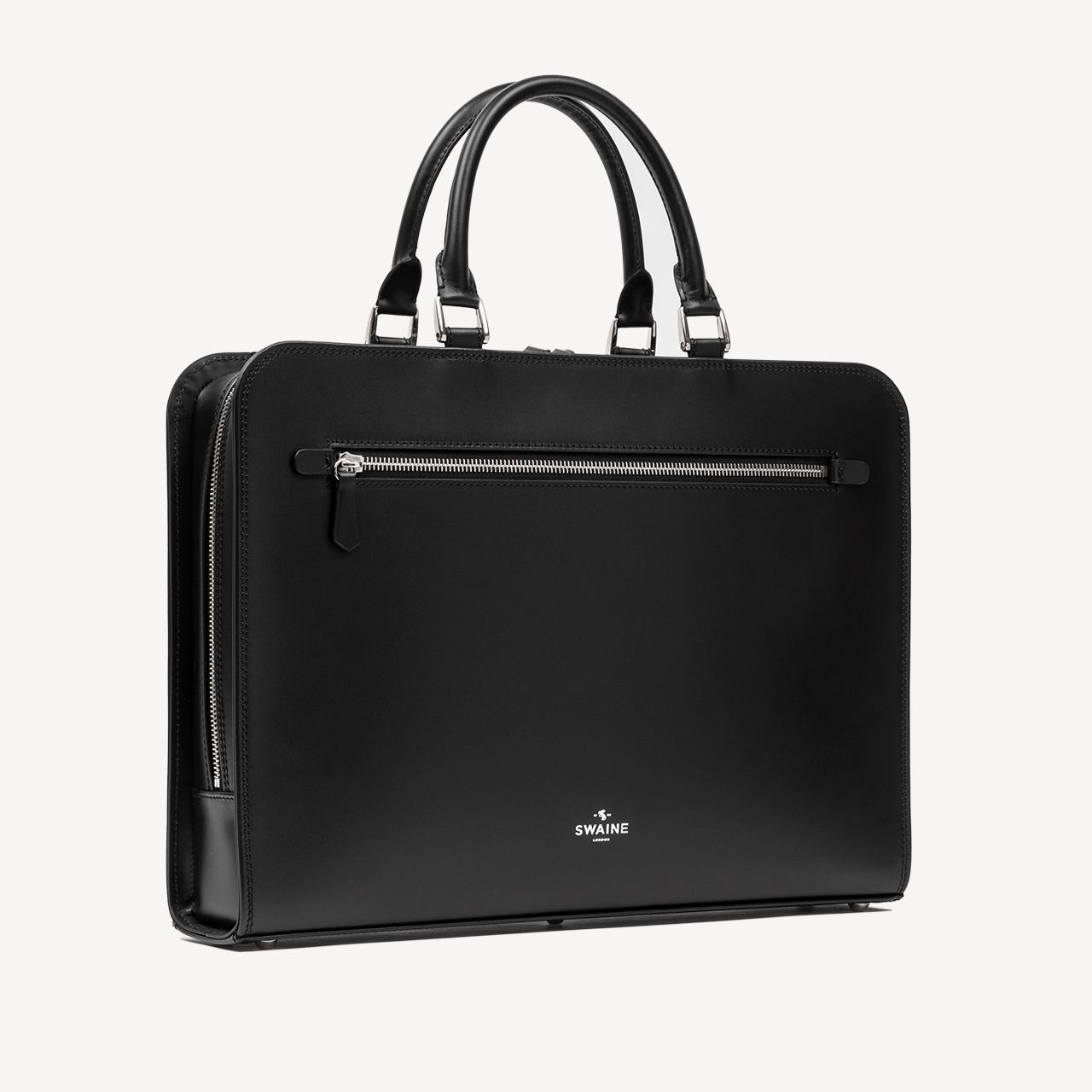 Black Leather Laptop Bag