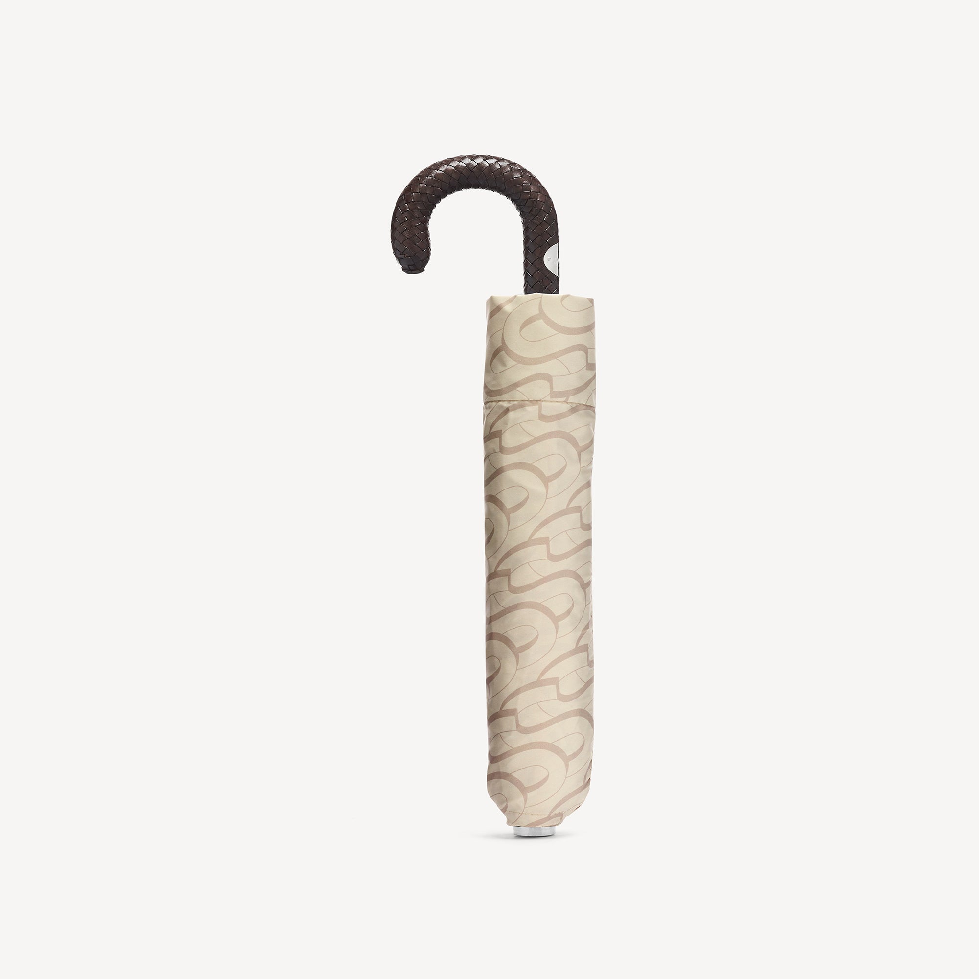 Collapsible Umbrella Braided Handle Monogram Print
