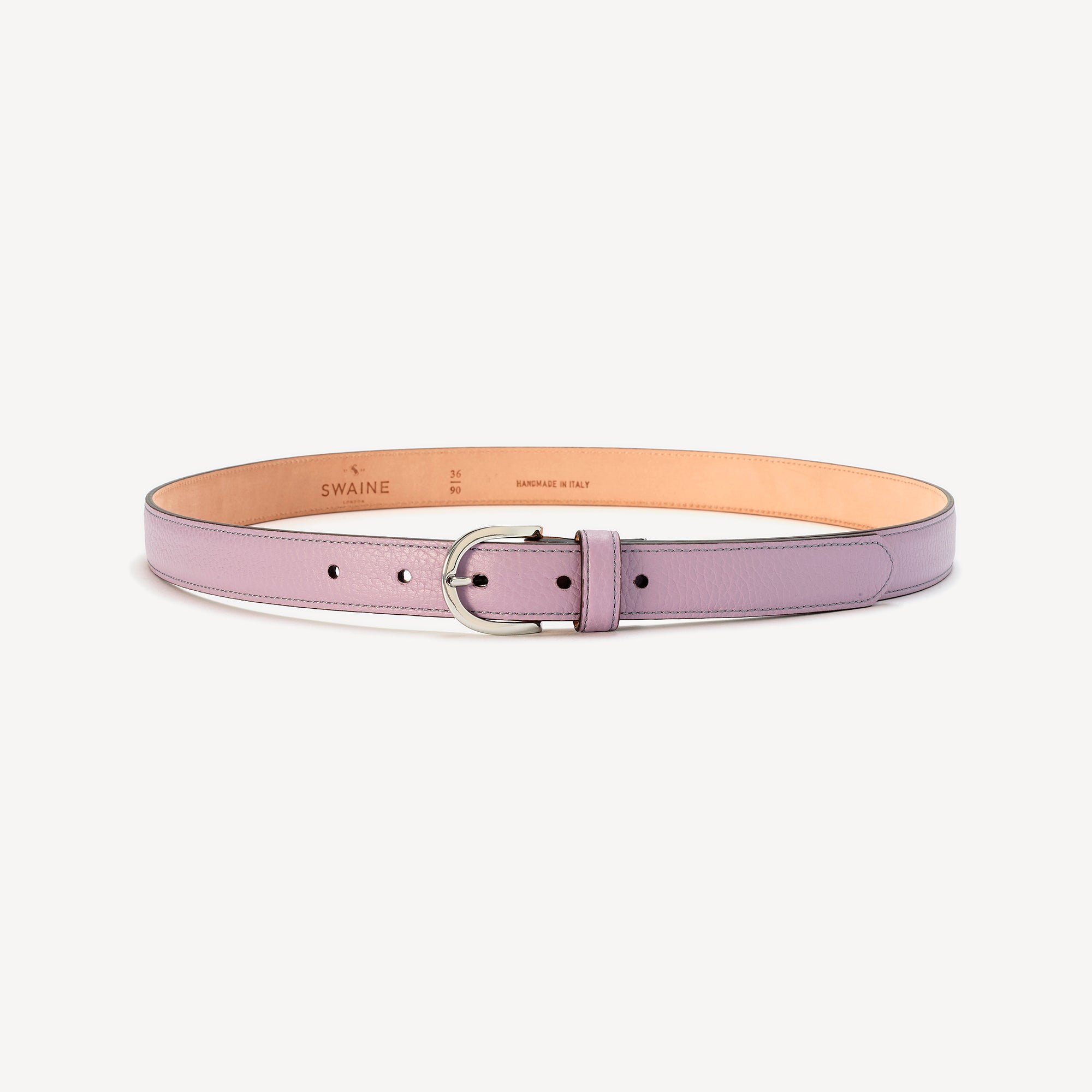 Women's Belt with Round Buckle - Lilac - Swaine