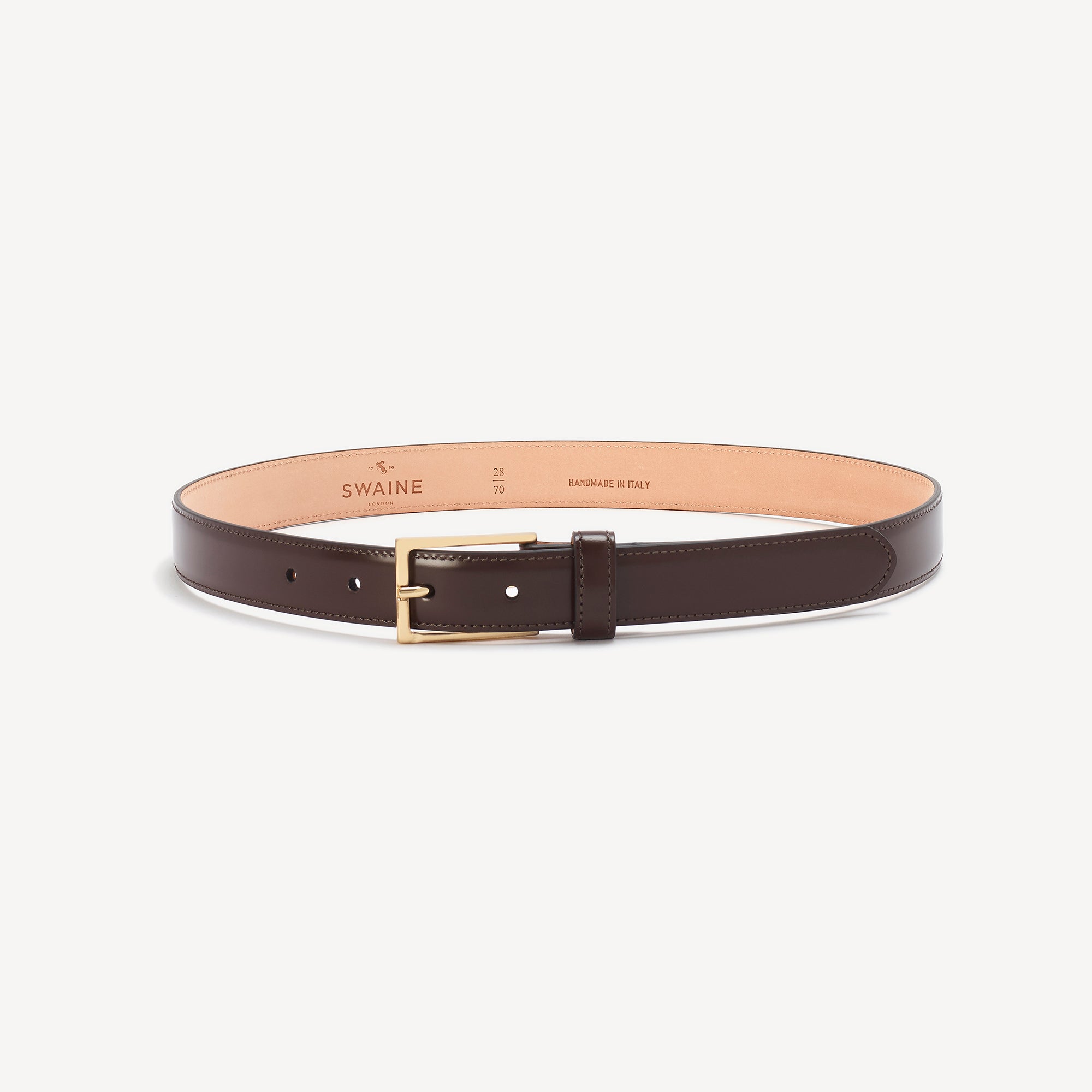 Women's Belt with Square Buckle - Brown - Swaine