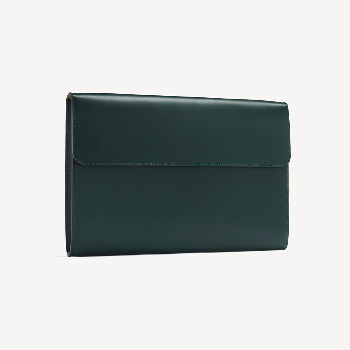 Eton Document Holder - Jaguar Green with Beige suede lining - Swaine