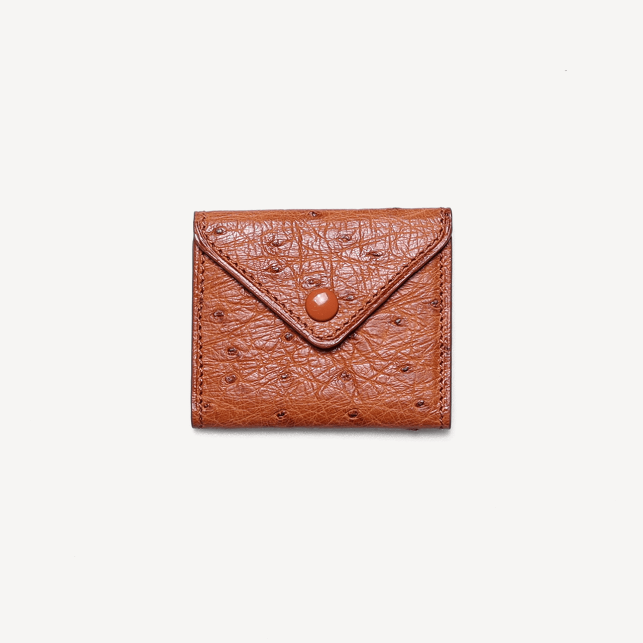 Ostrich 2 Photo Frame with Snap Button Closure - Tan - Swaine Group Ltd