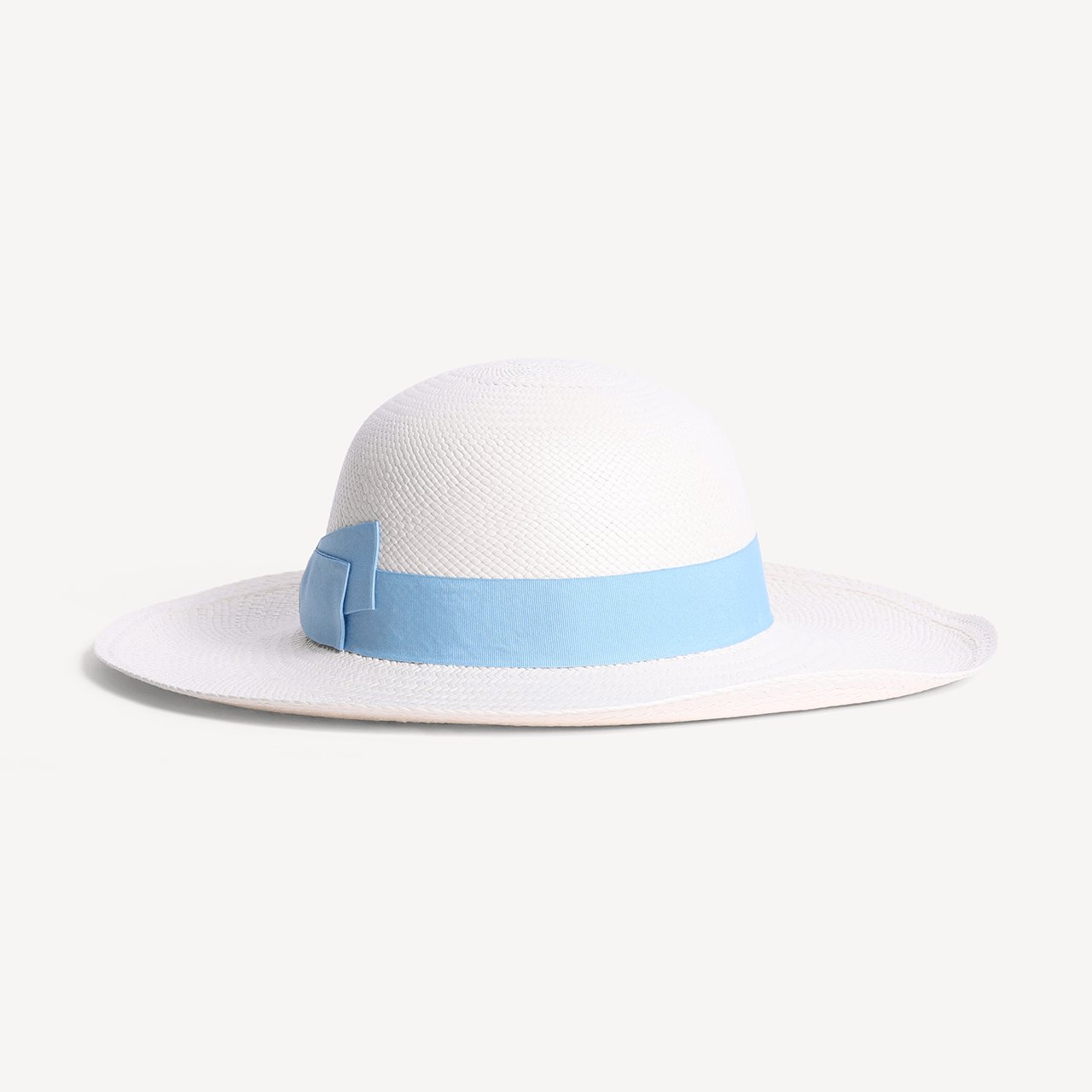 Brisa Panama Toquilla Straw - ホワイトとライトブルーのバンド - Swaine Group Ltd