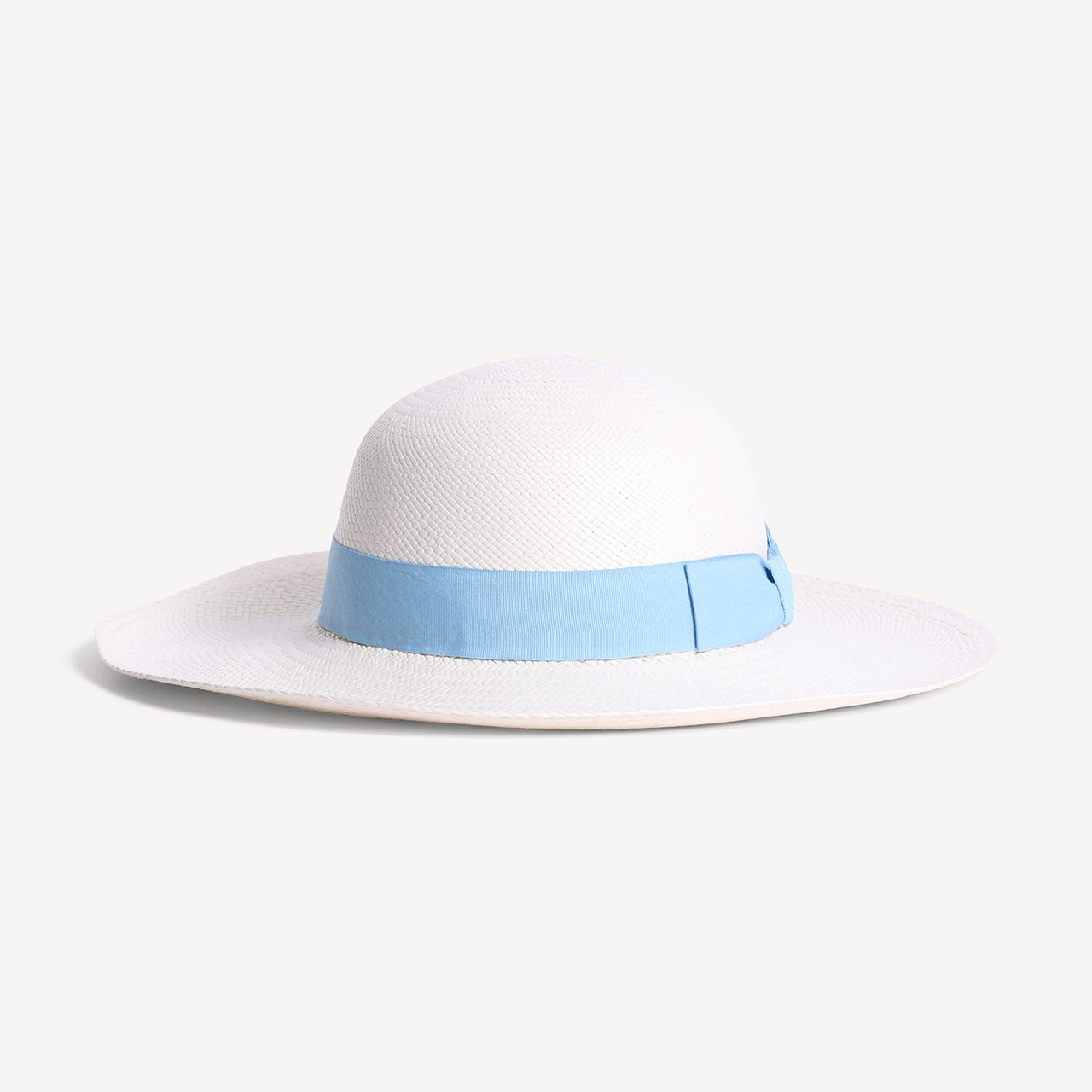 Brisa Panama Toquilla Straw - White with Light Blue Band - Swaine Group Ltd