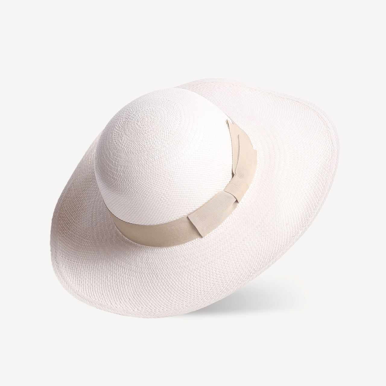 Brisa Panama Toquilla Straw - White with Cream Band - Swaine Group Ltd