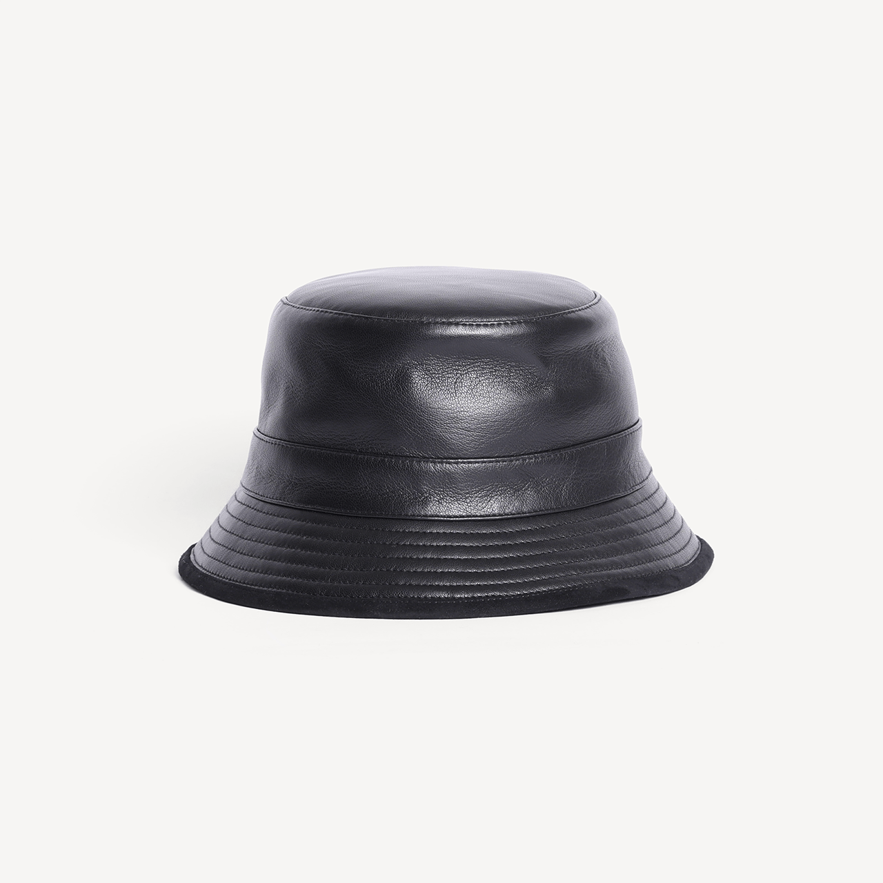 Bucket Hat - Black Leather - Swaine Group Ltd