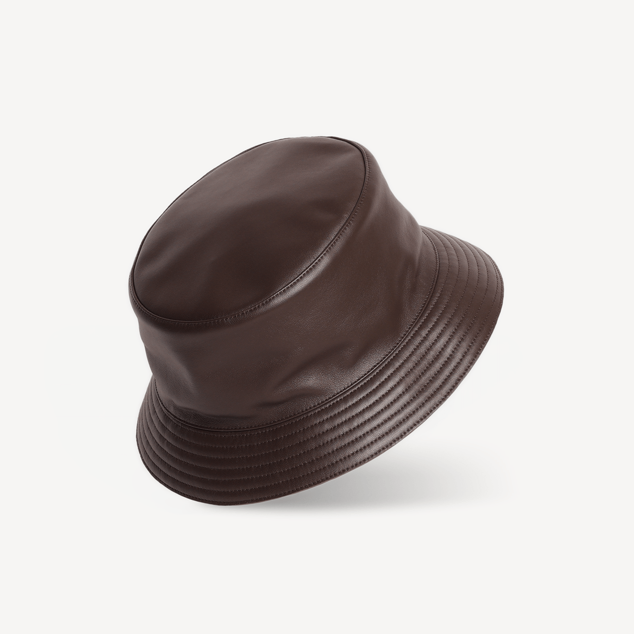 Bucket Hat - Brown Leather - Swaine Group Ltd