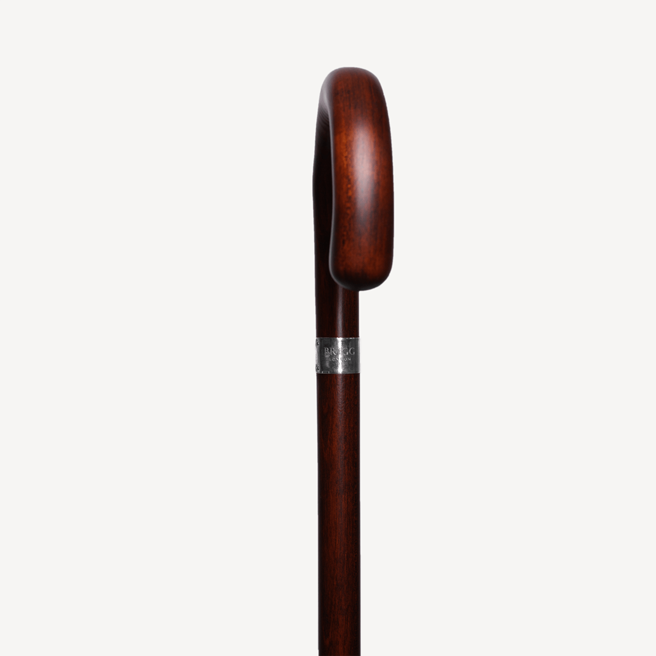 Stripped Cherry Walking Stick - Silver Collar - Swaine Group Ltd
