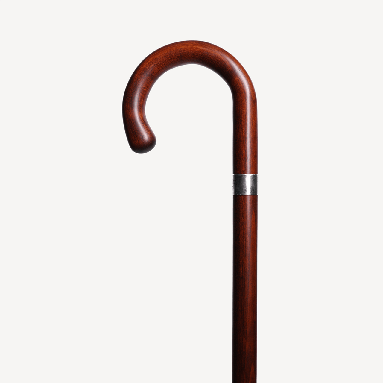 Stripped Cherry Walking Stick - Silver Collar - Swaine Group Ltd