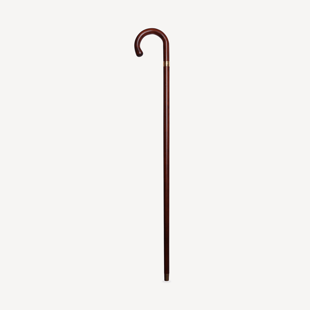 Stripped Cherry Walking Stick - Gold Collar - Swaine Group Ltd