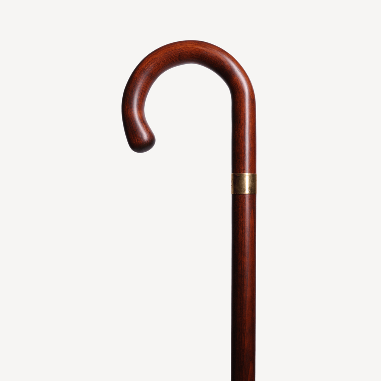 Stripped Cherry Walking Stick - Gold Collar - Swaine Group Ltd
