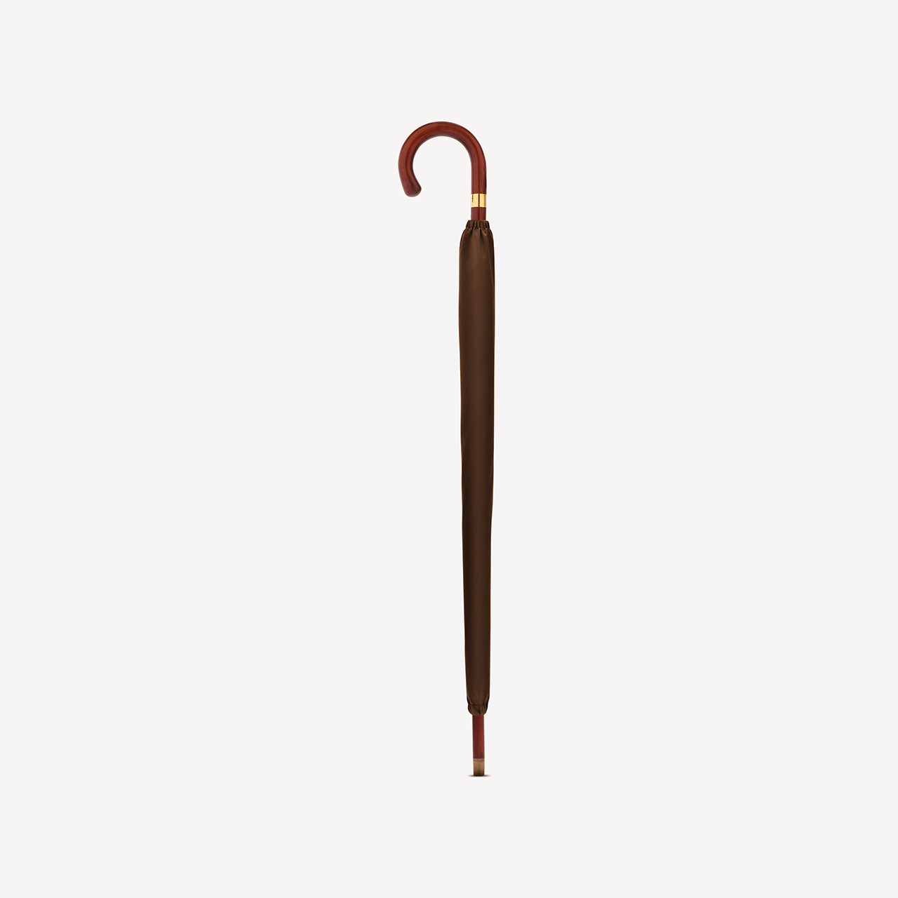 Stripped Cherry Umbrella for Men - Brown - Swaine Group Ltd
