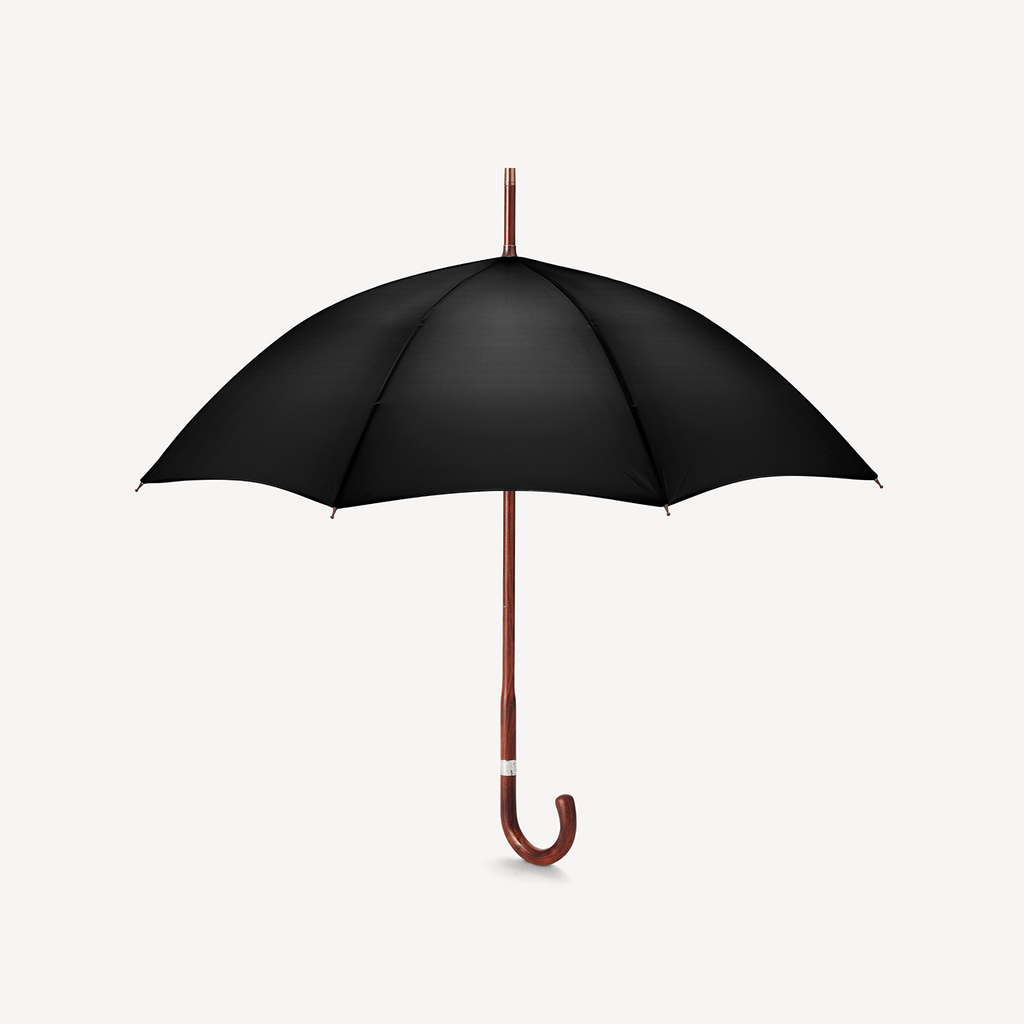 Women's Stripped Cherry Umbrella - Black
