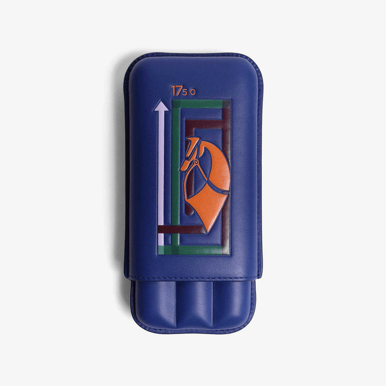 Hand Painted Cigar Case - Blue - Swaine Group Ltd