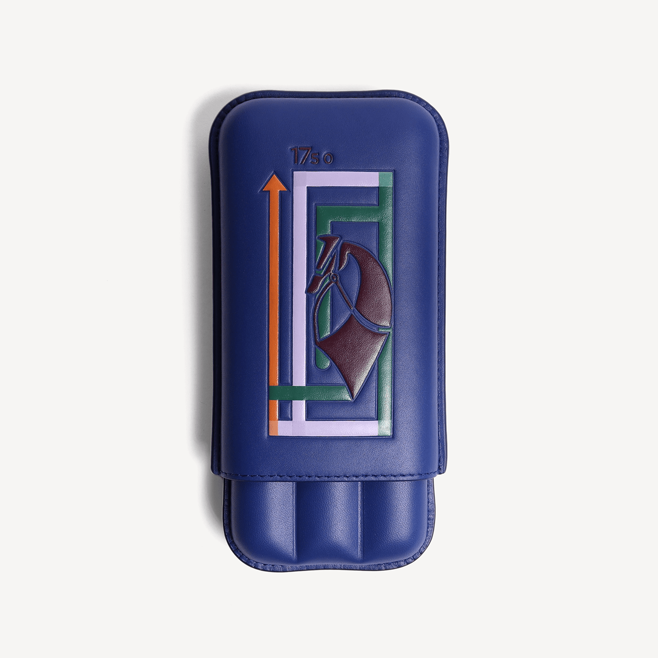 Hand Painted Cigar Case - Blue - Swaine Group Ltd