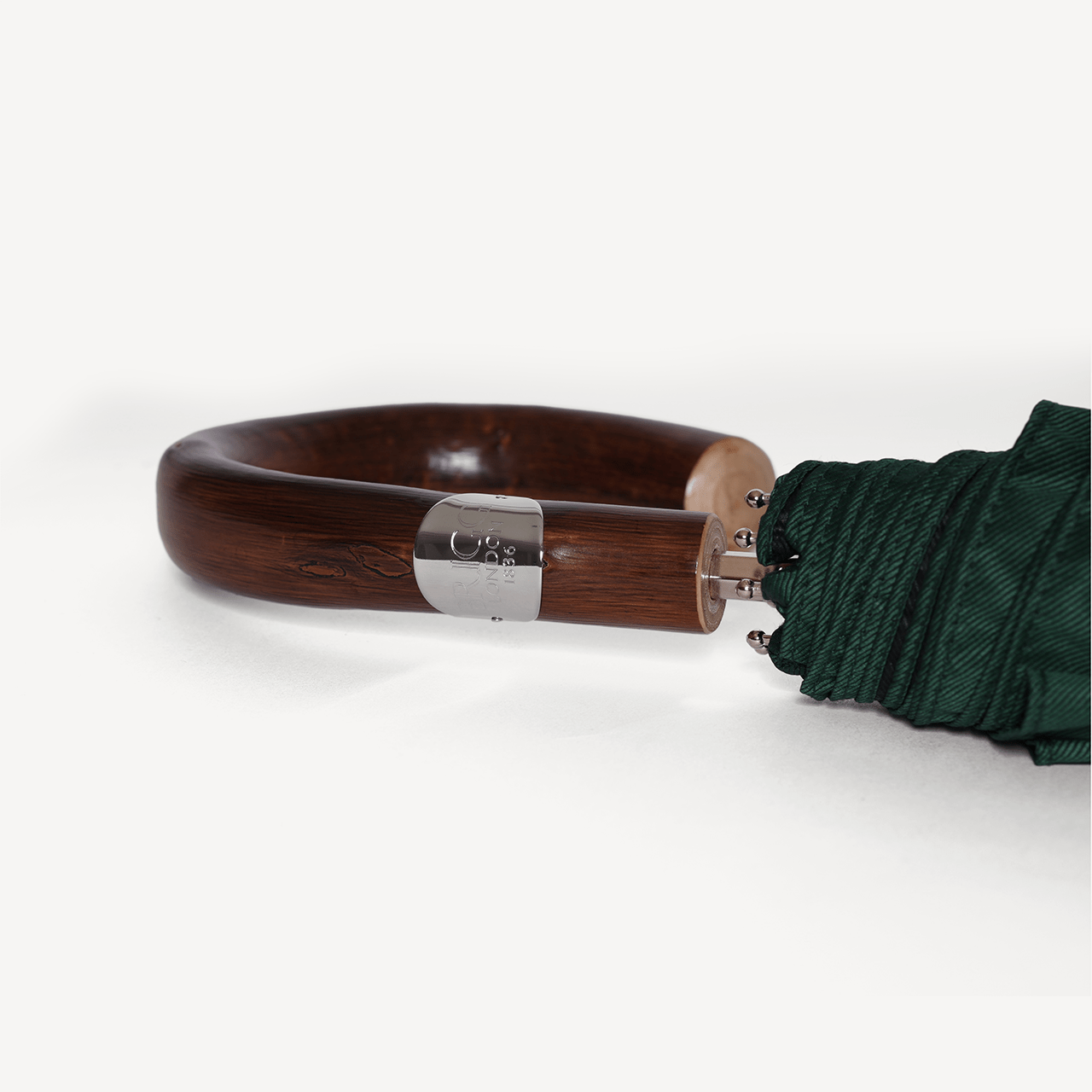 Collapsible Umbrella with Chestnut Handle - Forest - Swaine Group Ltd