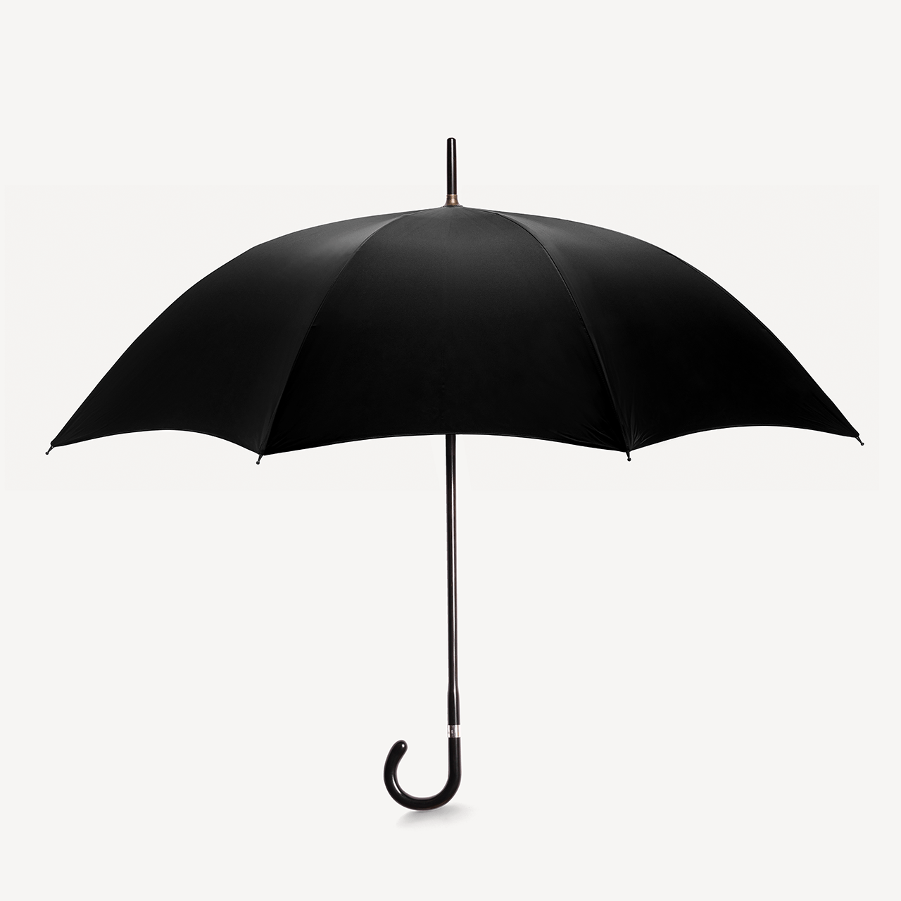 Ebony Crook Handle Umbrella - Black - Swaine Group Ltd