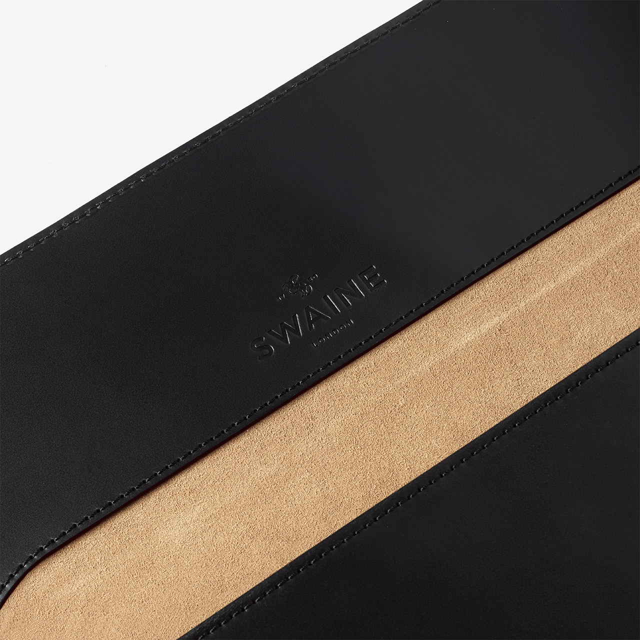 Eton Document Holder - Black with Praline Alcantara Lining