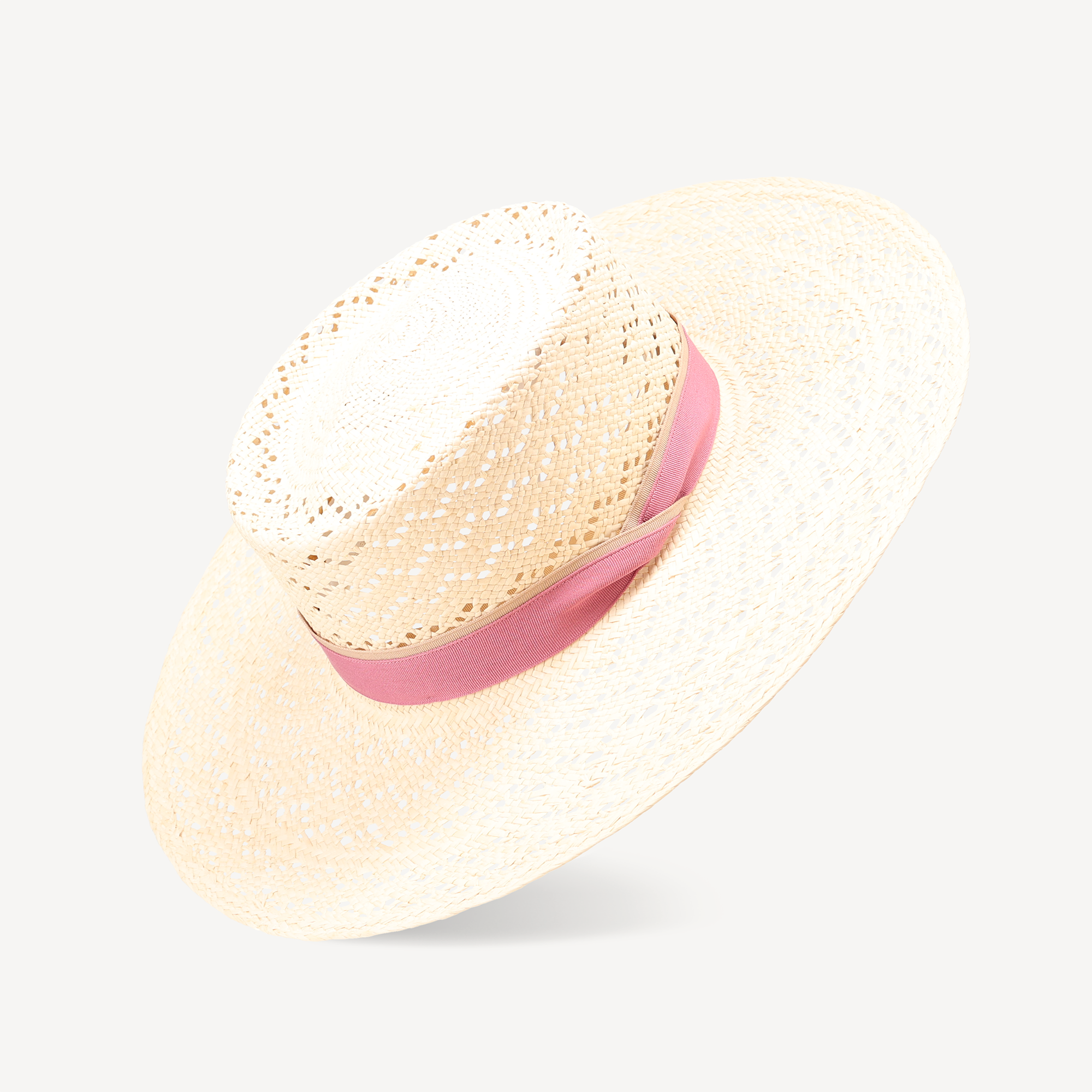 Wide Lace Brim Panama - Natural Straw