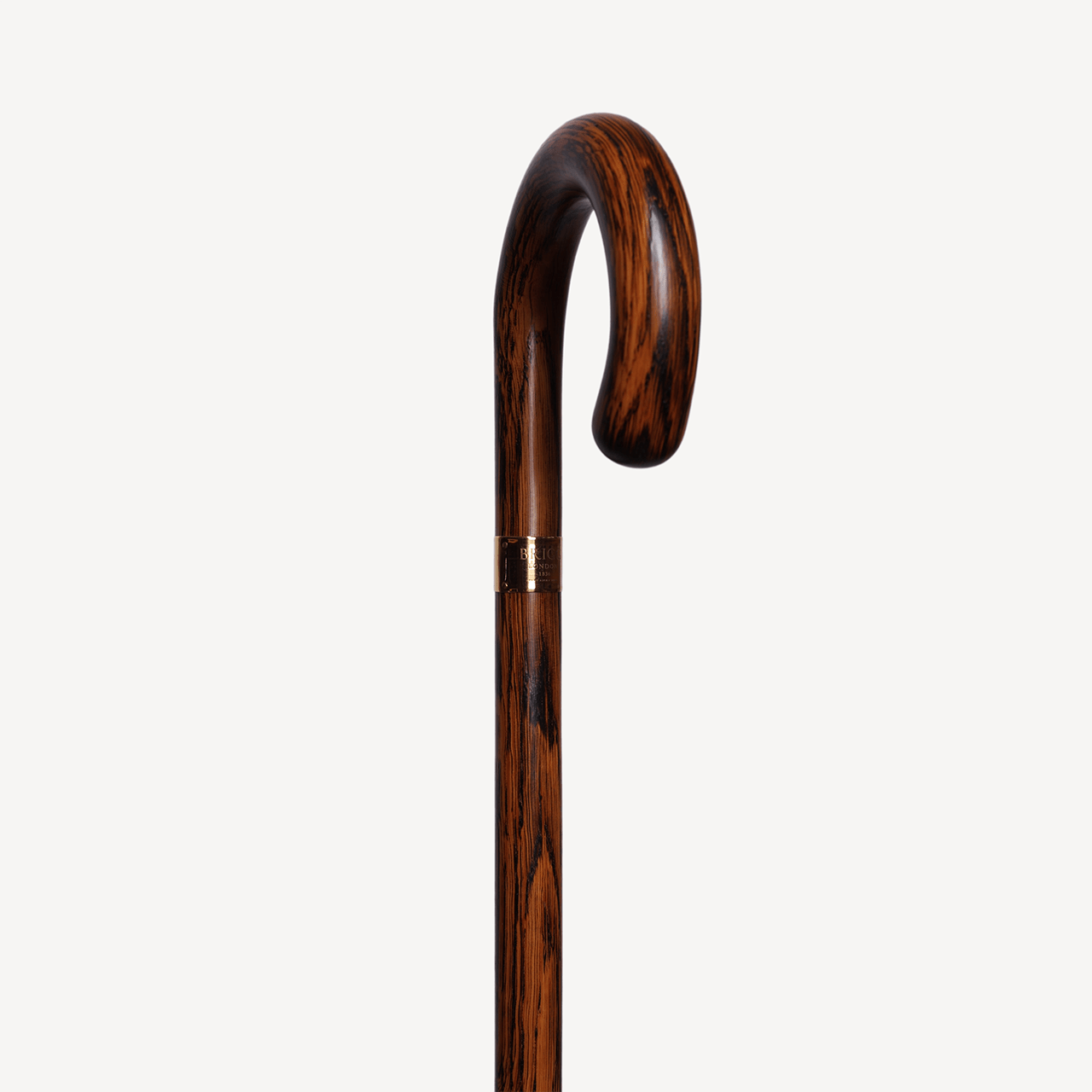 Hickory Walking Stick - Gold Collar - Swaine Group Ltd