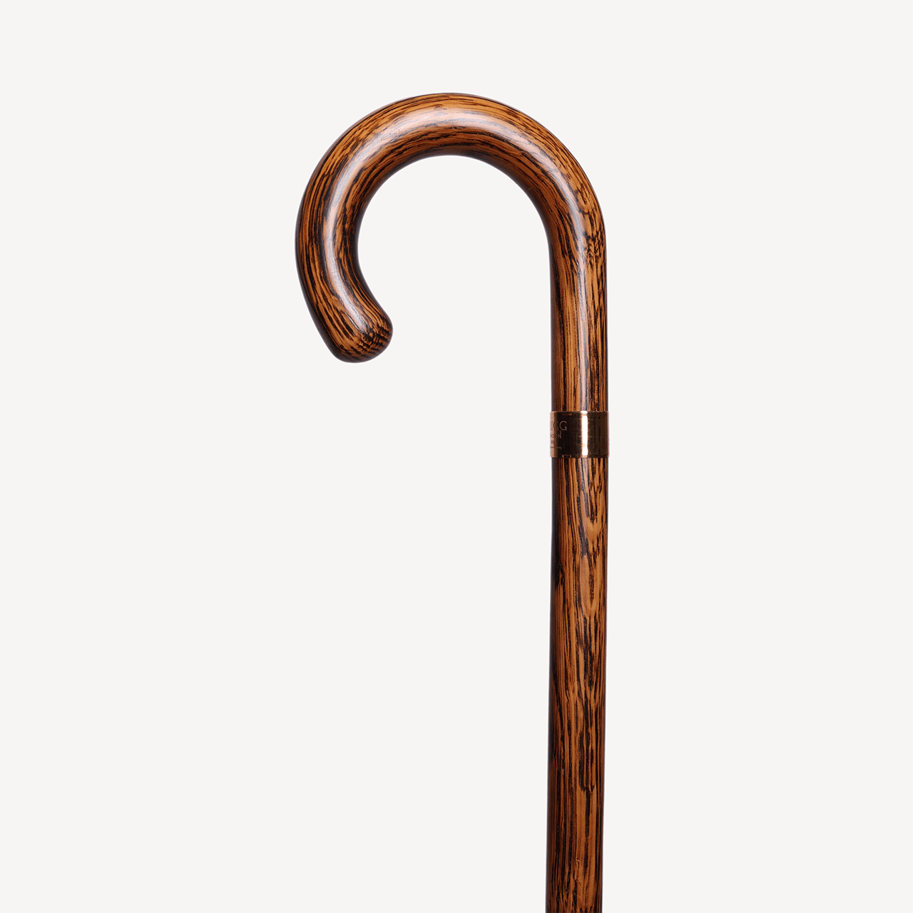 Hickory Walking Stick - Gold Collar - Swaine Group Ltd