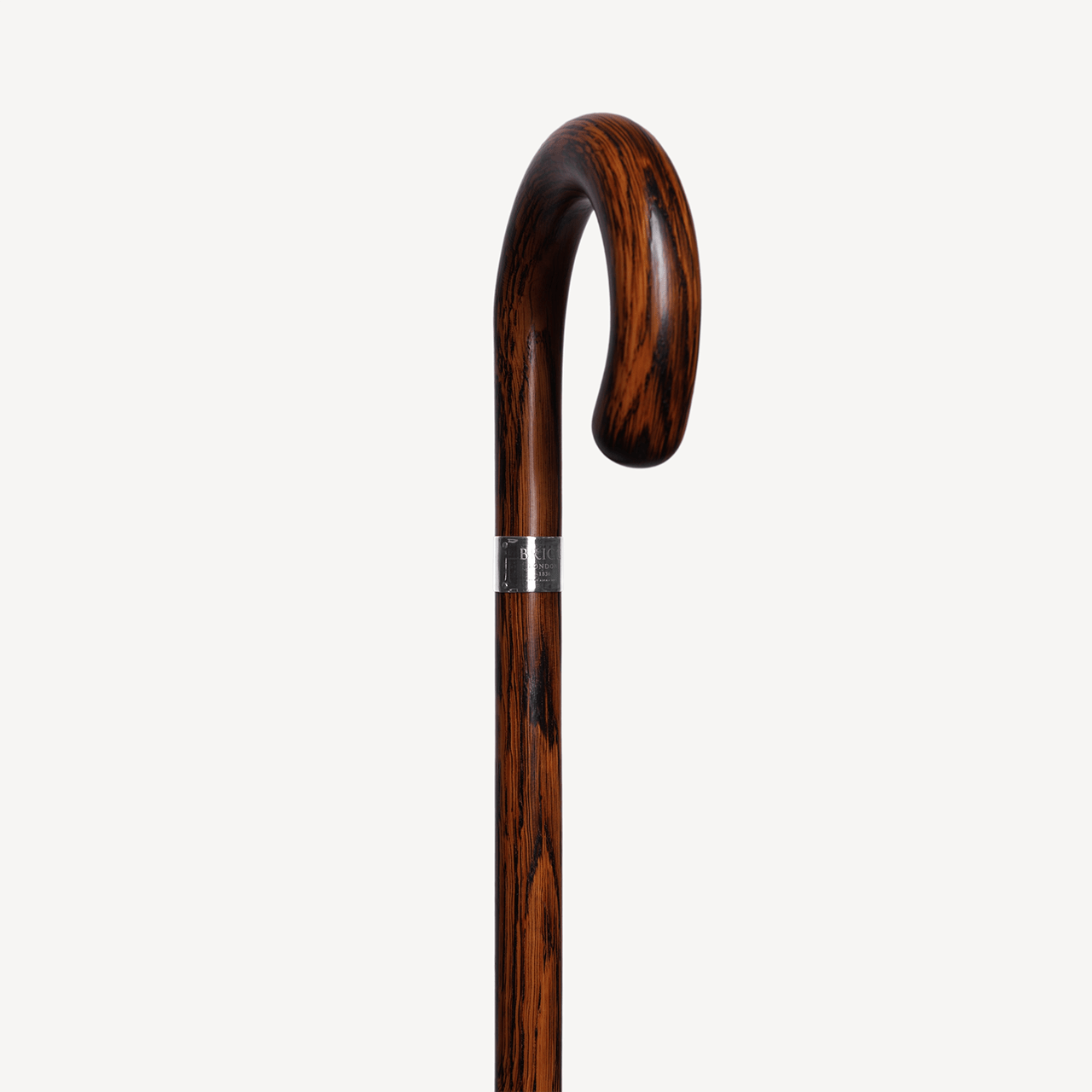 Hickory Walking Stick - Silver Collar - Swaine Group Ltd