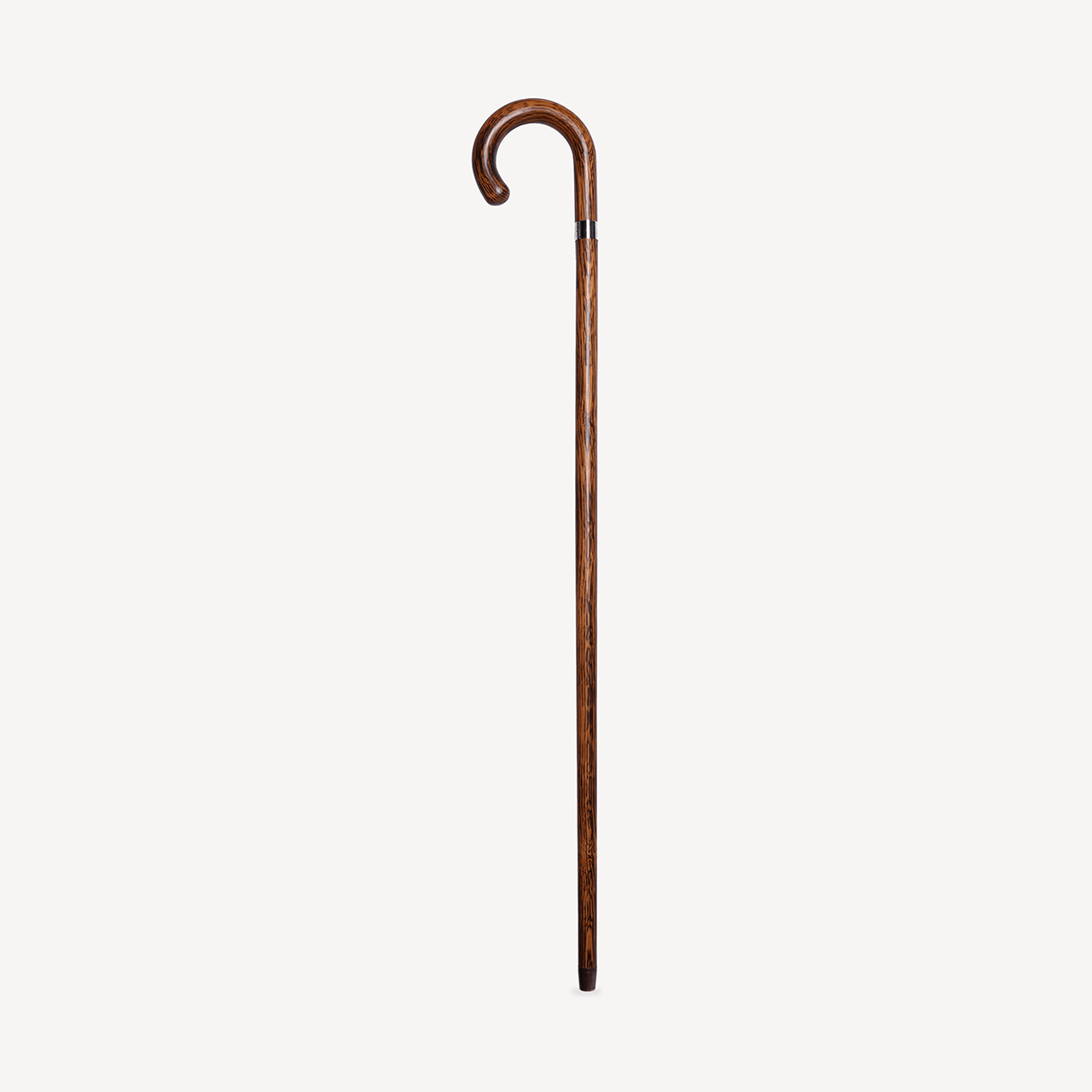 Oak Walking Stick - Silver Collar - Swaine Group Ltd