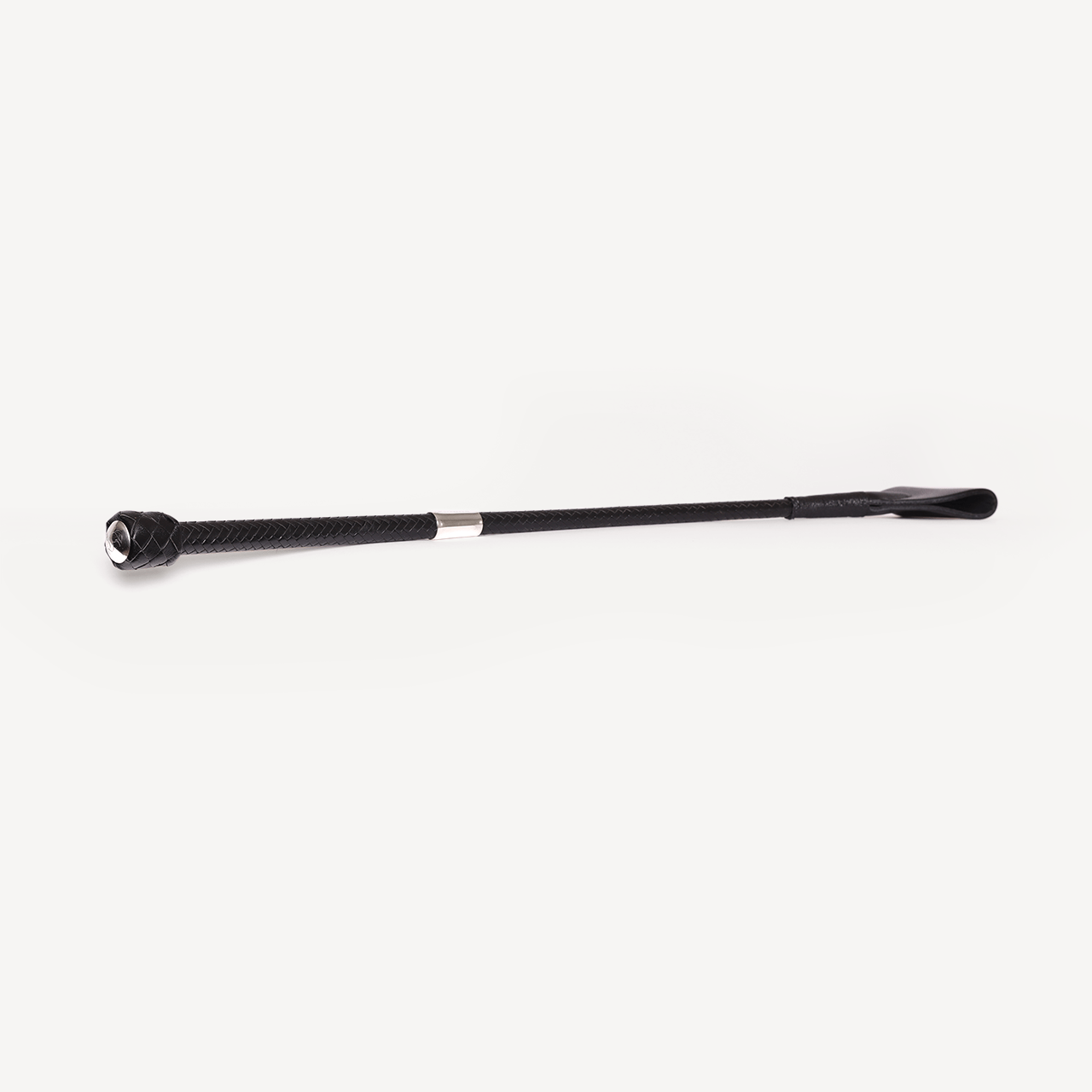 18" Jumping Leather Whip - Black - Swaine