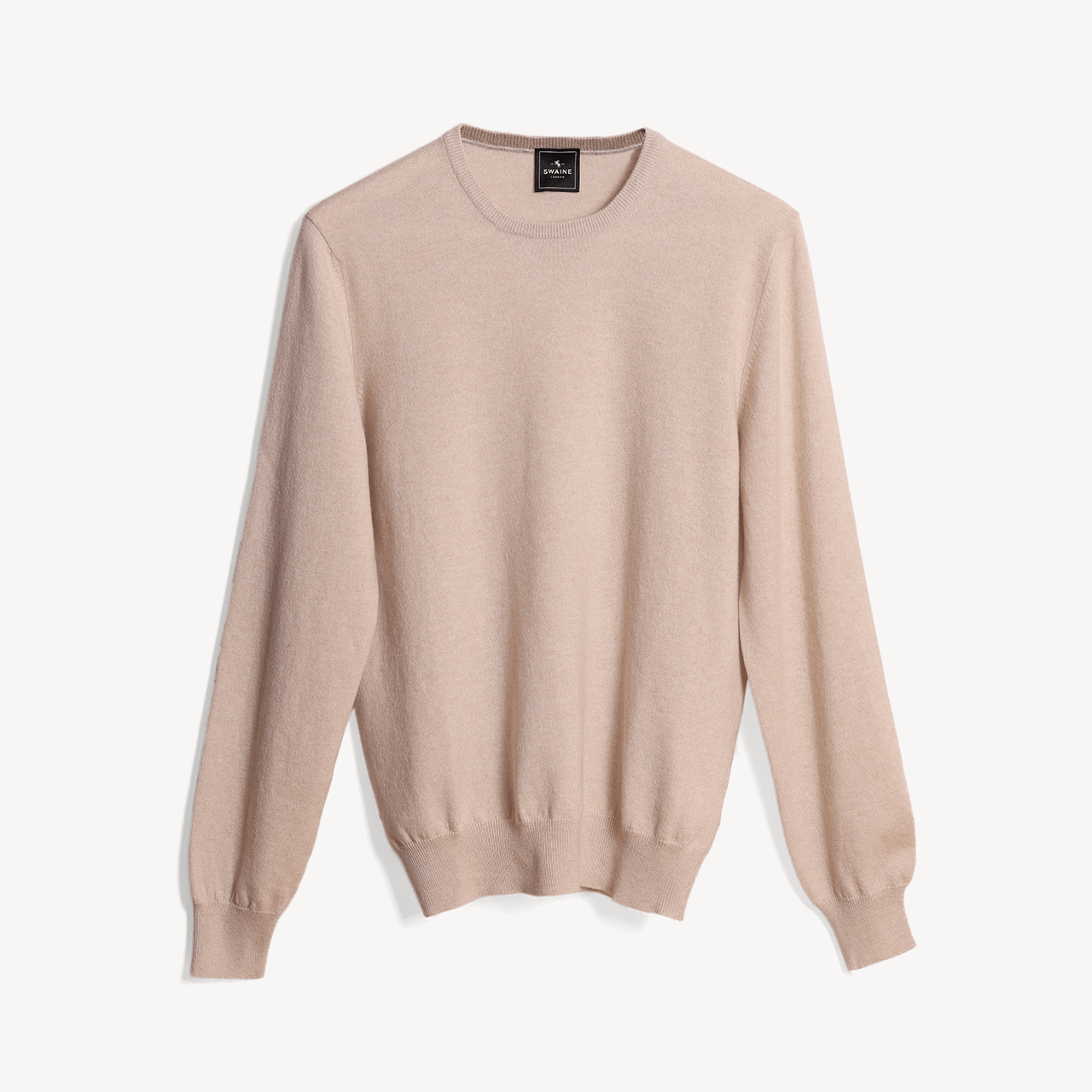 Crew Neck Jumper - Beige - Swaine