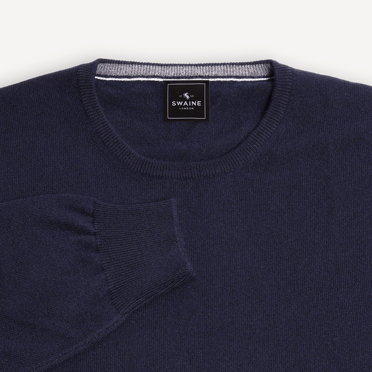 Crew Neck Jumper - Navy - Swaine