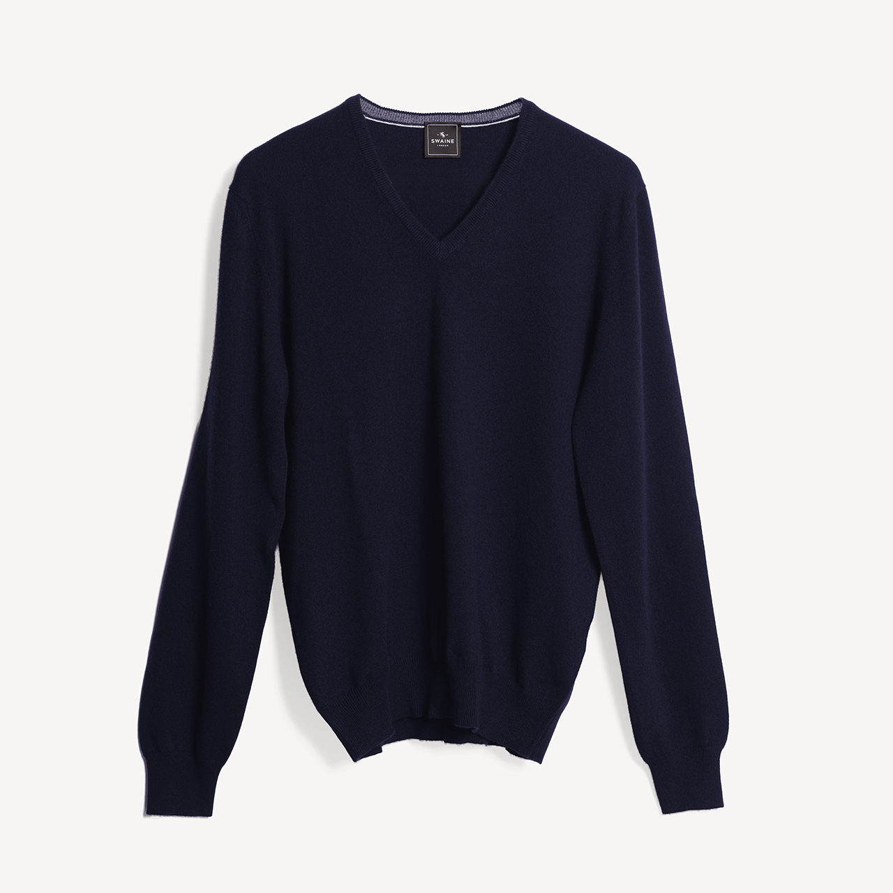 V Neck Jumper - Navy - Swaine