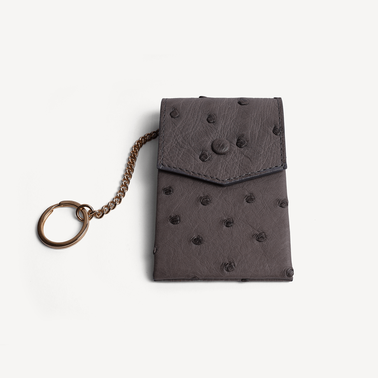 Ostrich Key Pouch - Grey - Swaine Group Ltd