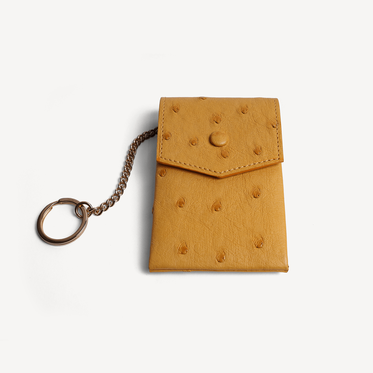 Ostrich Key Pouch - Mustard - Swaine Group Ltd