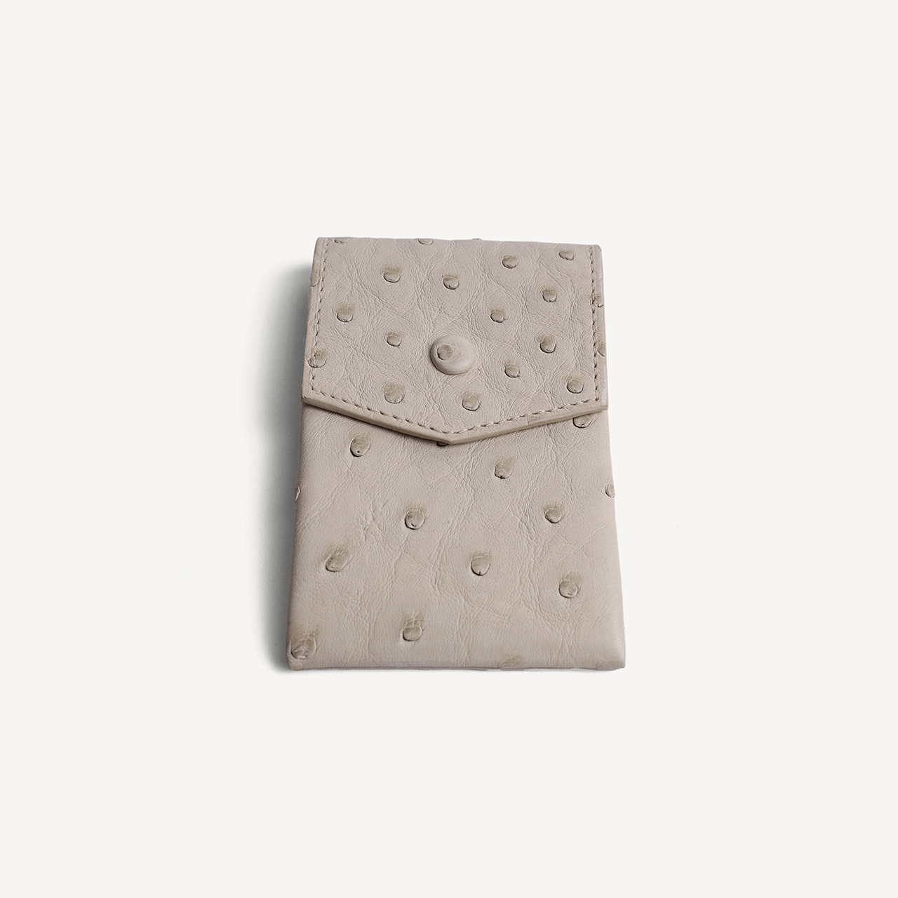 Ostrich Key Pouch - Off White - Swaine Group Ltd