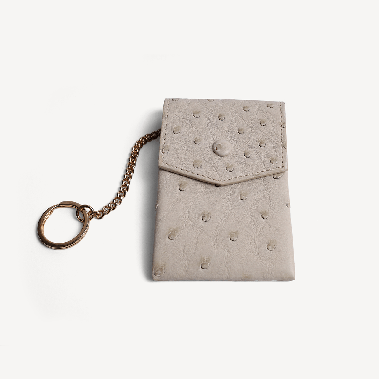 Ostrich Key Pouch - Off White - Swaine Group Ltd